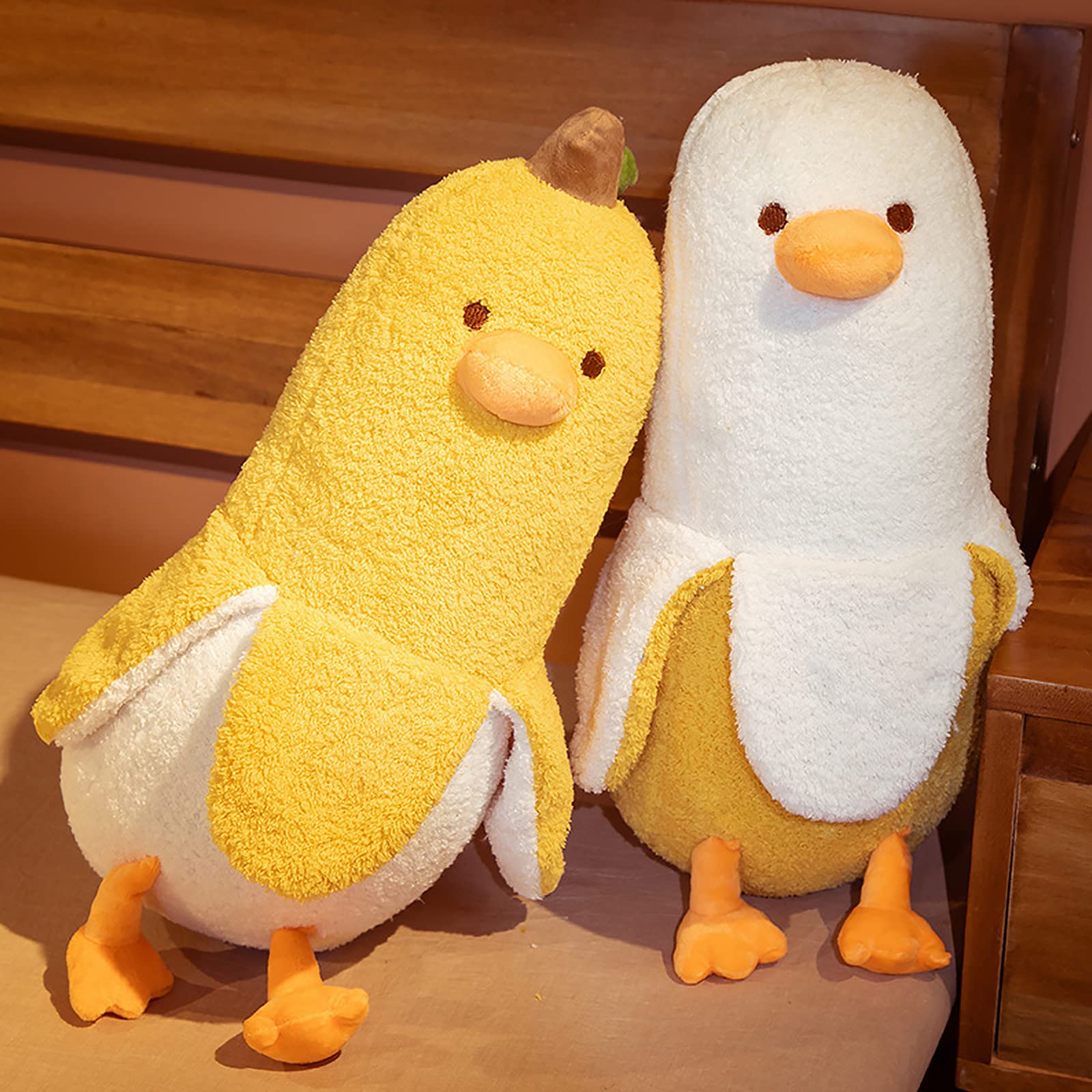 Foto 6 pulgar | Almohada De Peluche Con Forma De Melocotón Con Forma De Gato, Plátano Y Pato, 90 Cm, Color Amarillo - Venta Internac