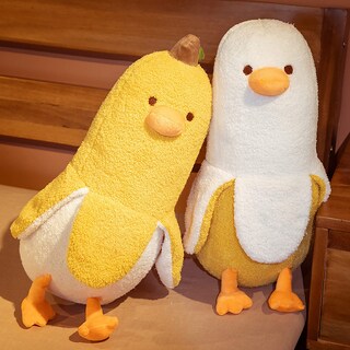 Foto 5 | Almohada De Peluche Con Forma De Melocotón Con Forma De Gato, Plátano Y Pato, 90 Cm, Color Amarillo - Venta Internac