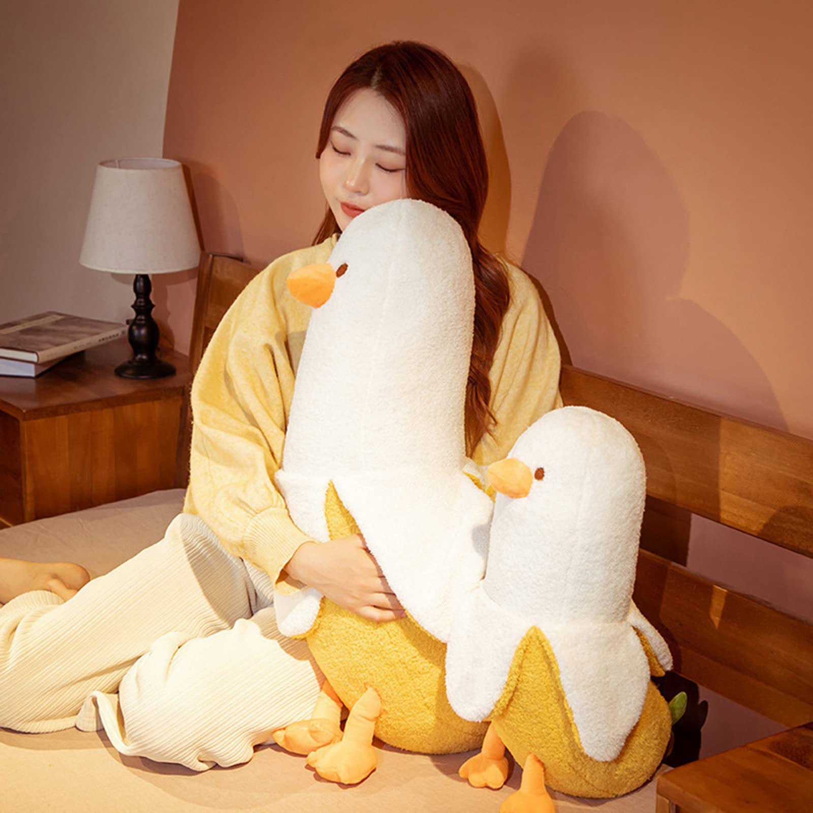 Foto 8 pulgar | Almohada De Peluche Con Forma De Melocotón Con Forma De Gato, Plátano Y Pato, 90 Cm, Color Amarillo - Venta Internac