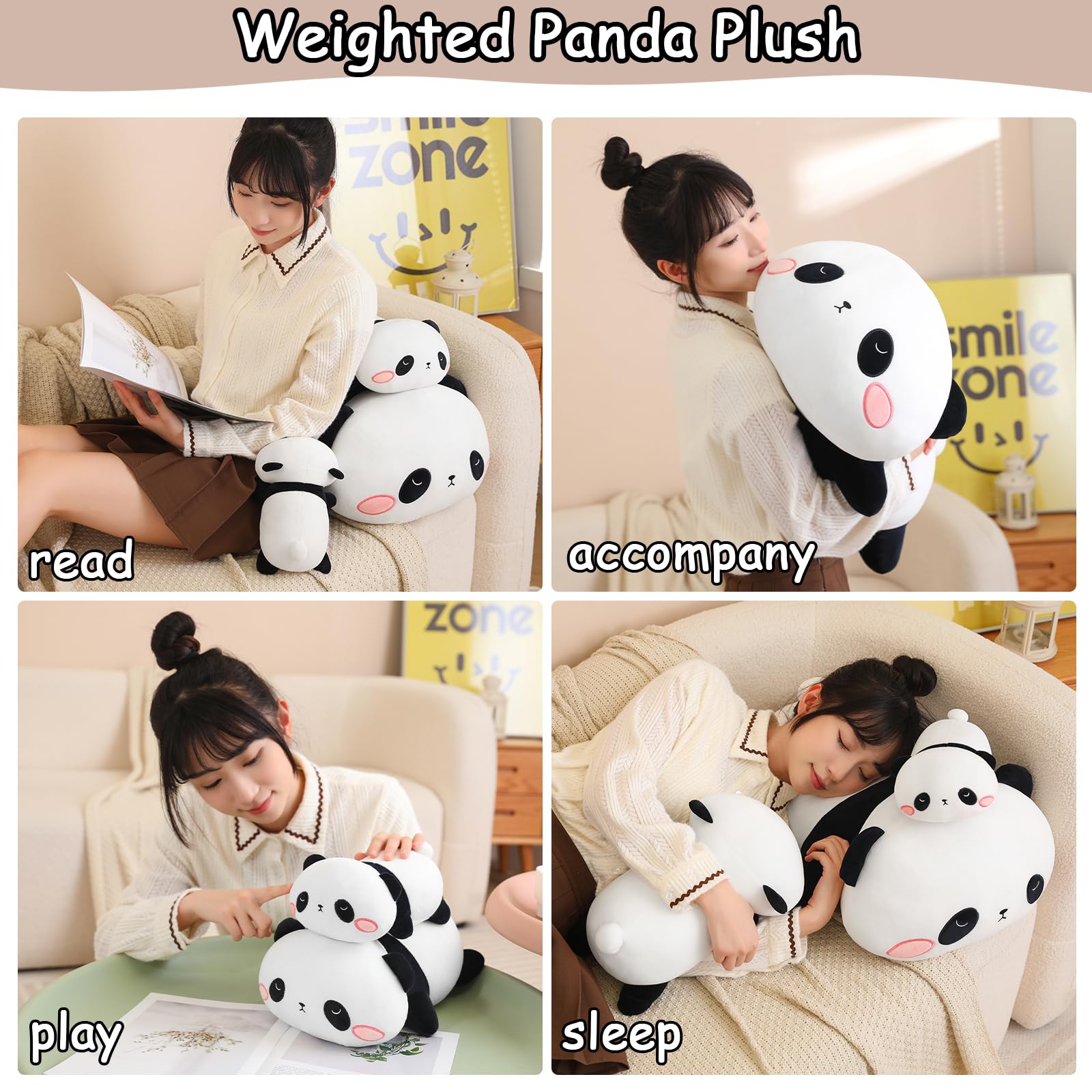 Foto 5 pulgar | Peluche De Panda Pesado Sqeqe - Venta Internacional.