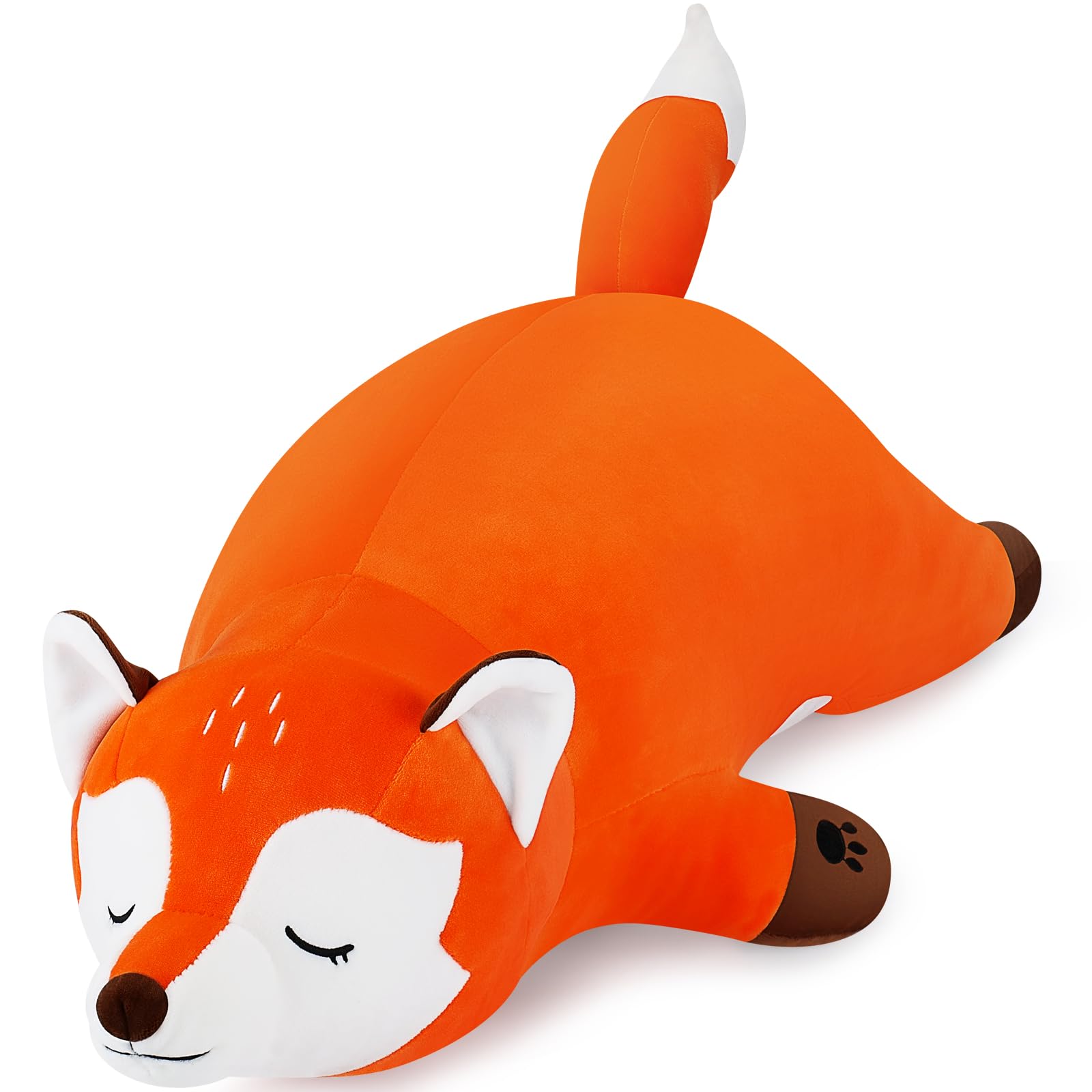Almohada De Felpa Auspicious Beginning Giant Foxy De 30 Pulgadas, Color Naranja - Venta Internacional.