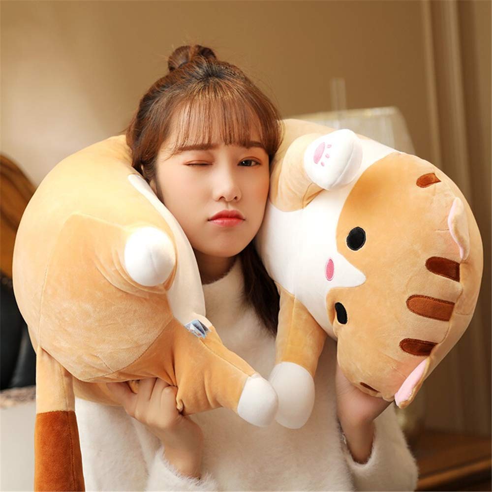 Foto 7 pulgar | Muñeca De Peluche Con Forma De Gato Shangman, Adorable Gatito De Peluche Con Dibujos Animados, 90 Cm - Venta Interna