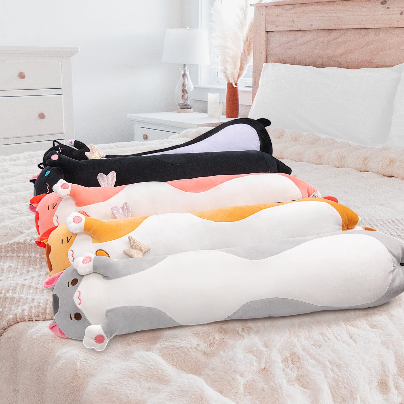 Foto 7 | Cojín Mewaii De Cuerpo Largo Con Bonito Gato De 36 Cm - Venta Internacional.