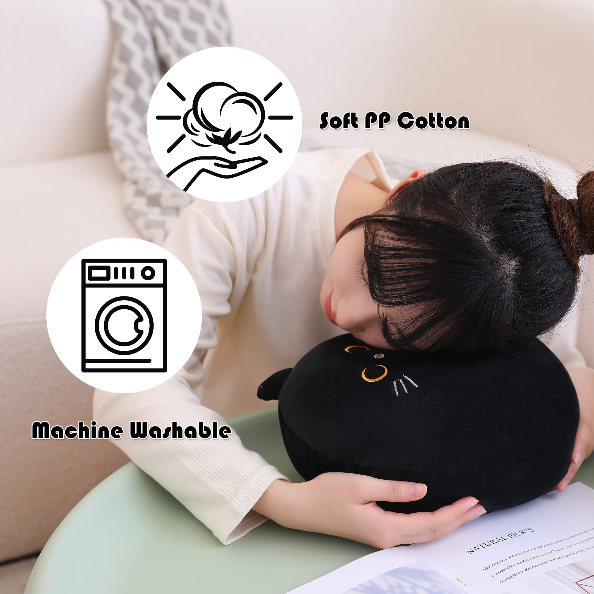Foto 7 pulgar | Almohada De Felpa Sqeqe Con Forma De Animal De Peluche Kawaii Para Niños, 36 Cm - Venta Internacional.
