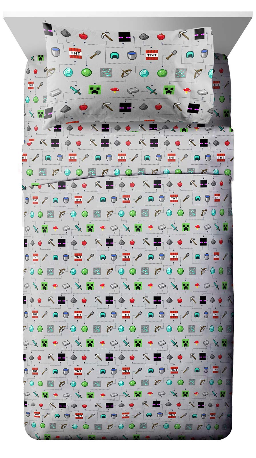 Set Completo De Sábanas Jay Franco Minecraft Monster Hunters - Venta Internacional.