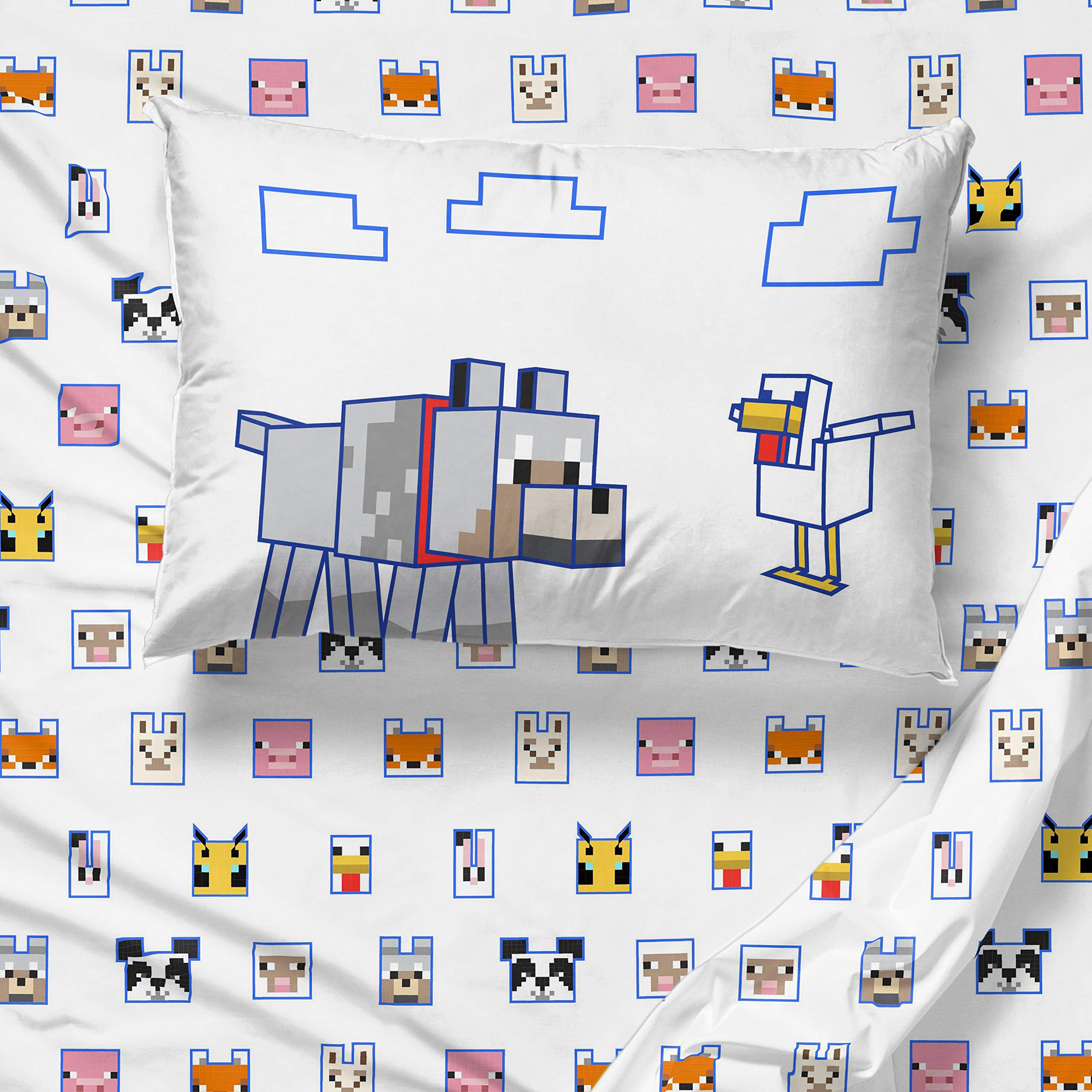 Foto 5 | Juego De Cama Jay Franco Minecraft Animal Patch, Doble Con Edredón - Venta Internacional.
