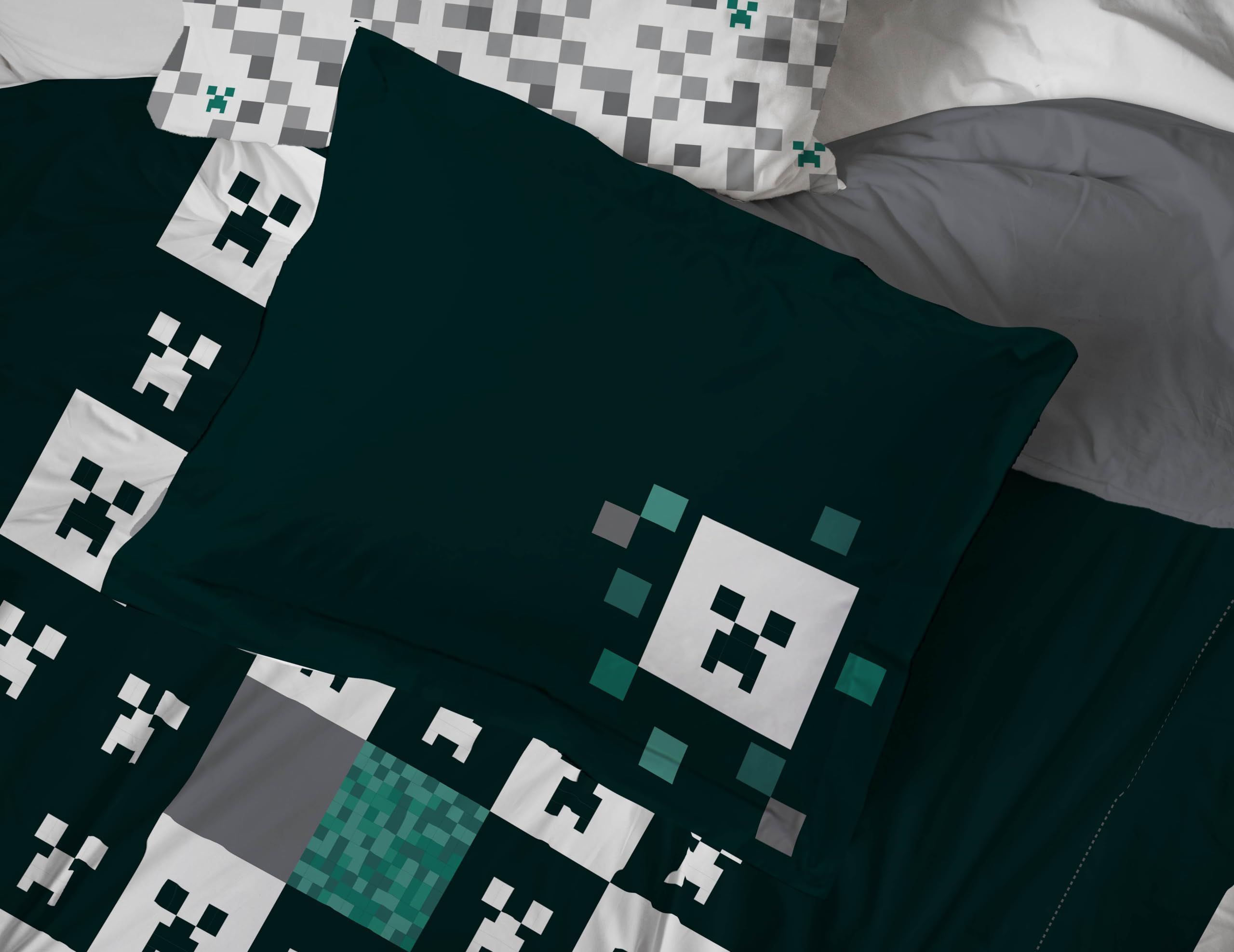 Foto 6 | Set De Edredón Jay Franco Minecraft Creeper Queen, 7 Piezas - Venta Internacional.