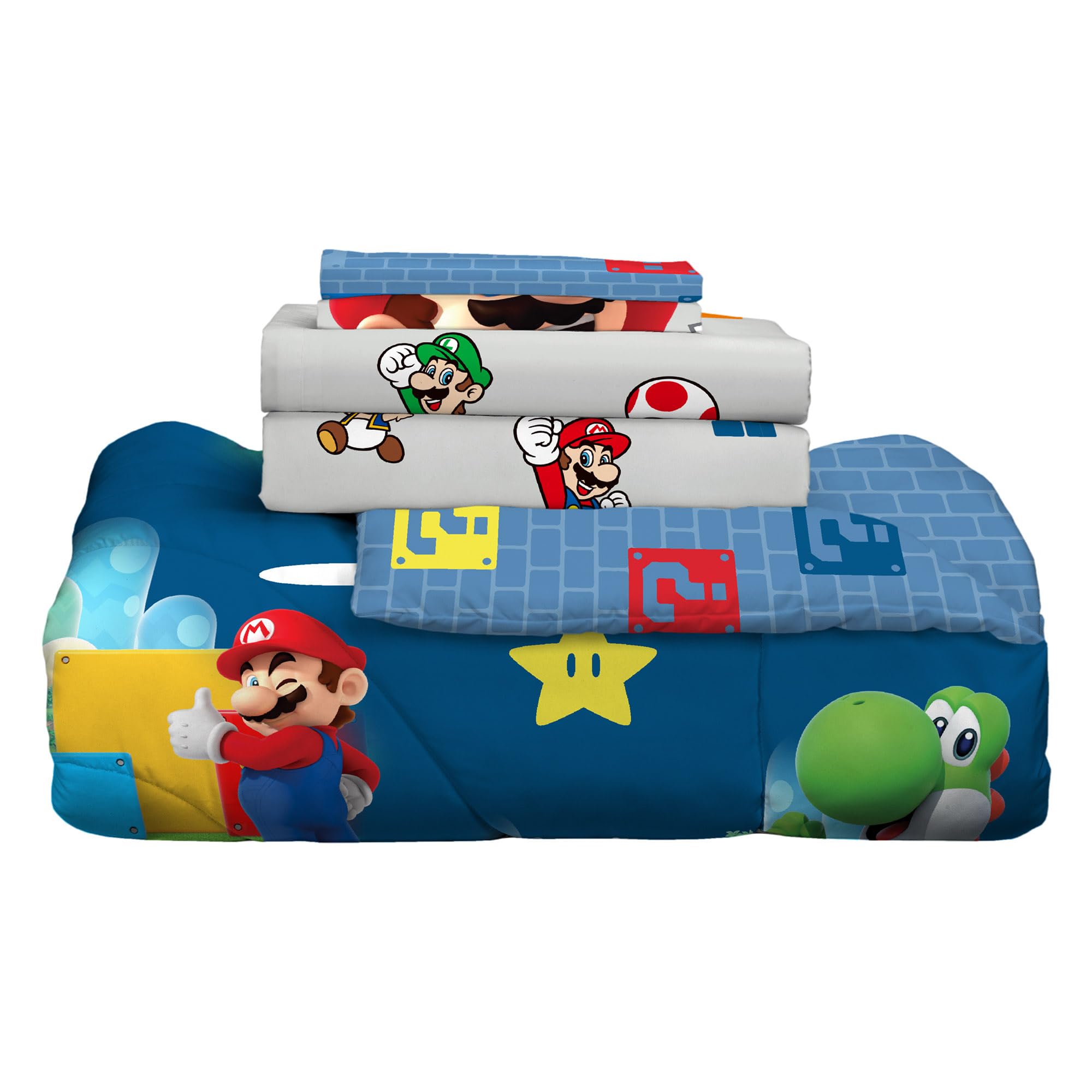 Foto 7 pulgar | Juego De Cama Franco Super Mario Bros. Kids Queen Size 7 Piezas - Venta Internacional.