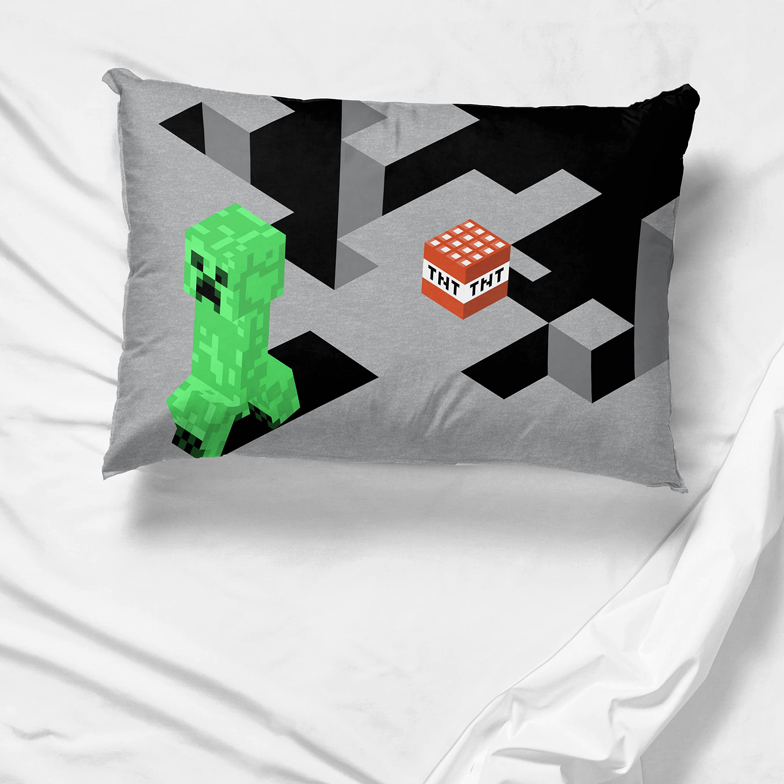 Foto 6 pulgar | Funda De Almohada Jay Franco Minecraft Lone Creeper 2, Paquete De 50 X 75 Cm - Venta Internacional.