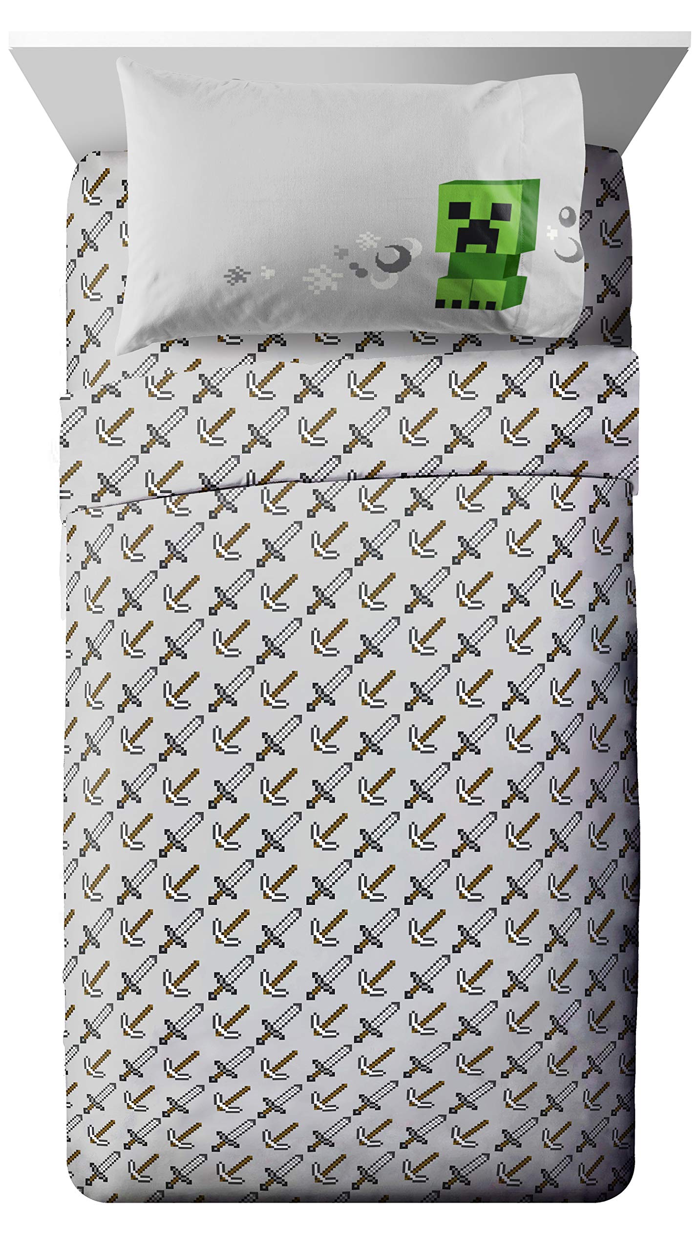 Foto 5 pulgar | Juego De Cama Doble Jay Franco Minecraft Chibi College De 4 Piezas - Venta Internacional.