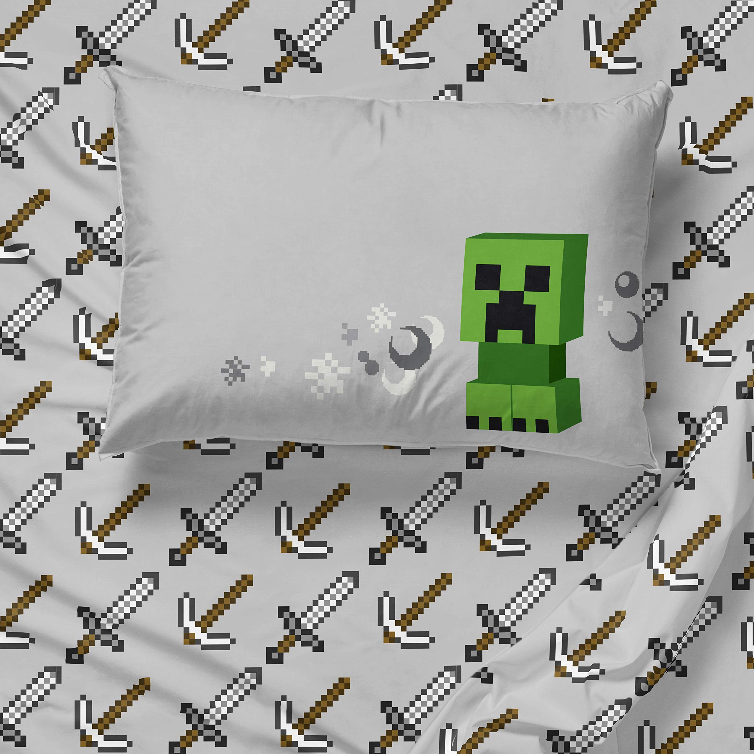 Foto 7 pulgar | Juego De Cama Doble Jay Franco Minecraft Chibi College De 4 Piezas - Venta Internacional.