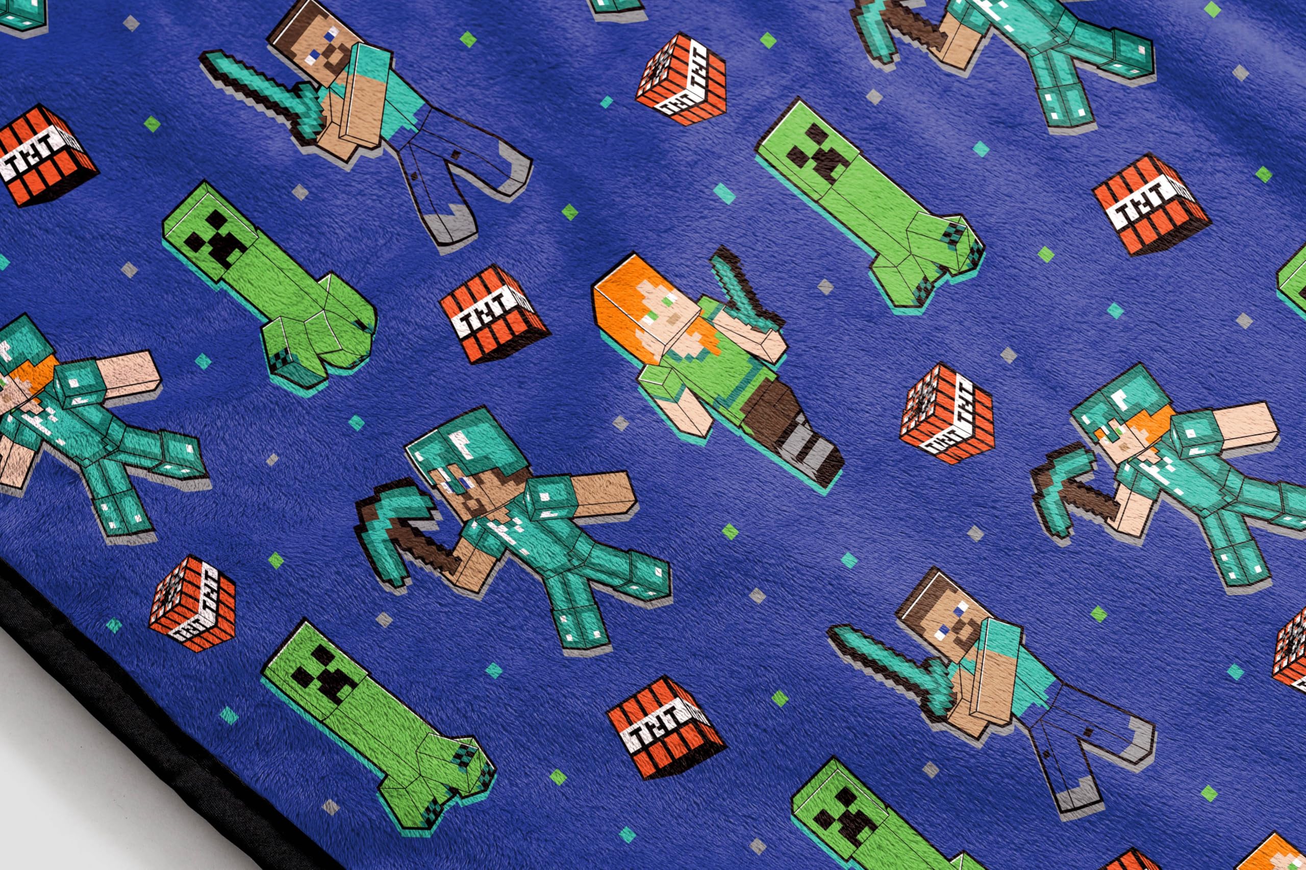 Foto 7 pulgar | Manta De Felpa Jay Franco Minecraft Creeper 127 X 152 Cm - Venta Internacional.