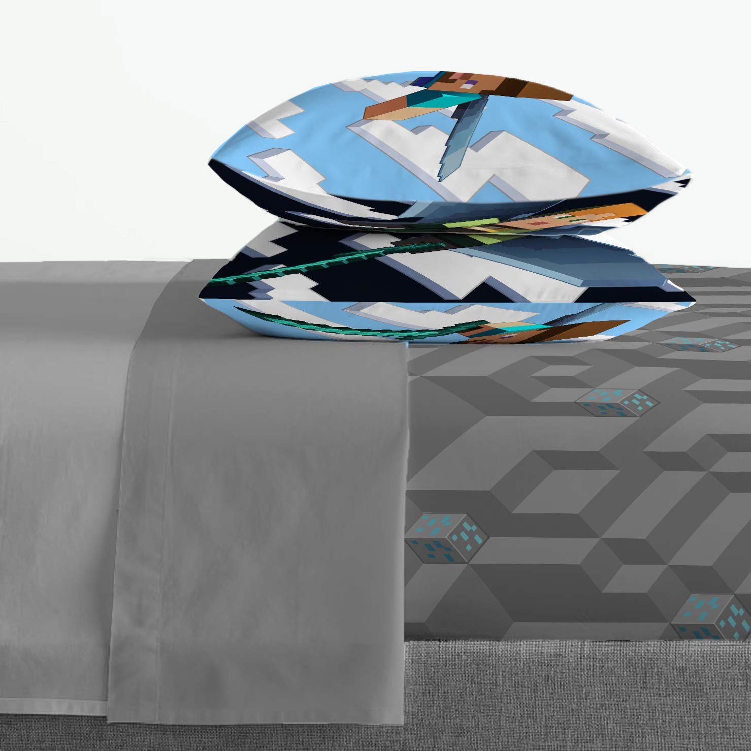 Foto 5 | Juego De Cama Jay Franco Minecraft Daytime Queen Con Edredón - Venta Internacional.