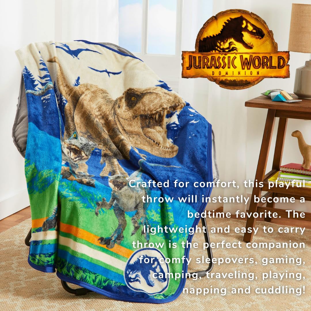Foto 3 pulgar | Throw Franco Jurassic World Dominion Rexy T-rex 100 X 125 Cm - Venta Internacional.
