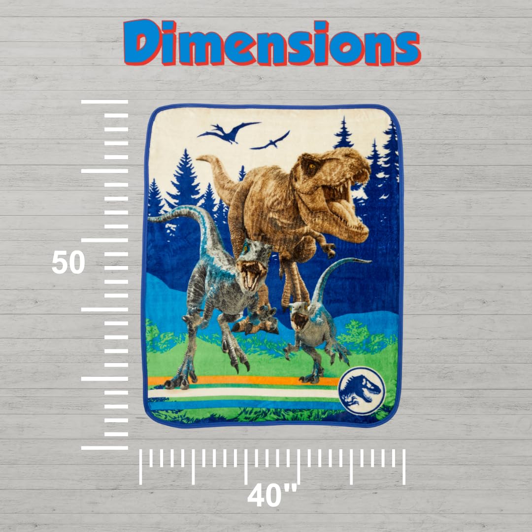 Foto 7 pulgar | Throw Franco Jurassic World Dominion Rexy T-rex 100 X 125 Cm - Venta Internacional.