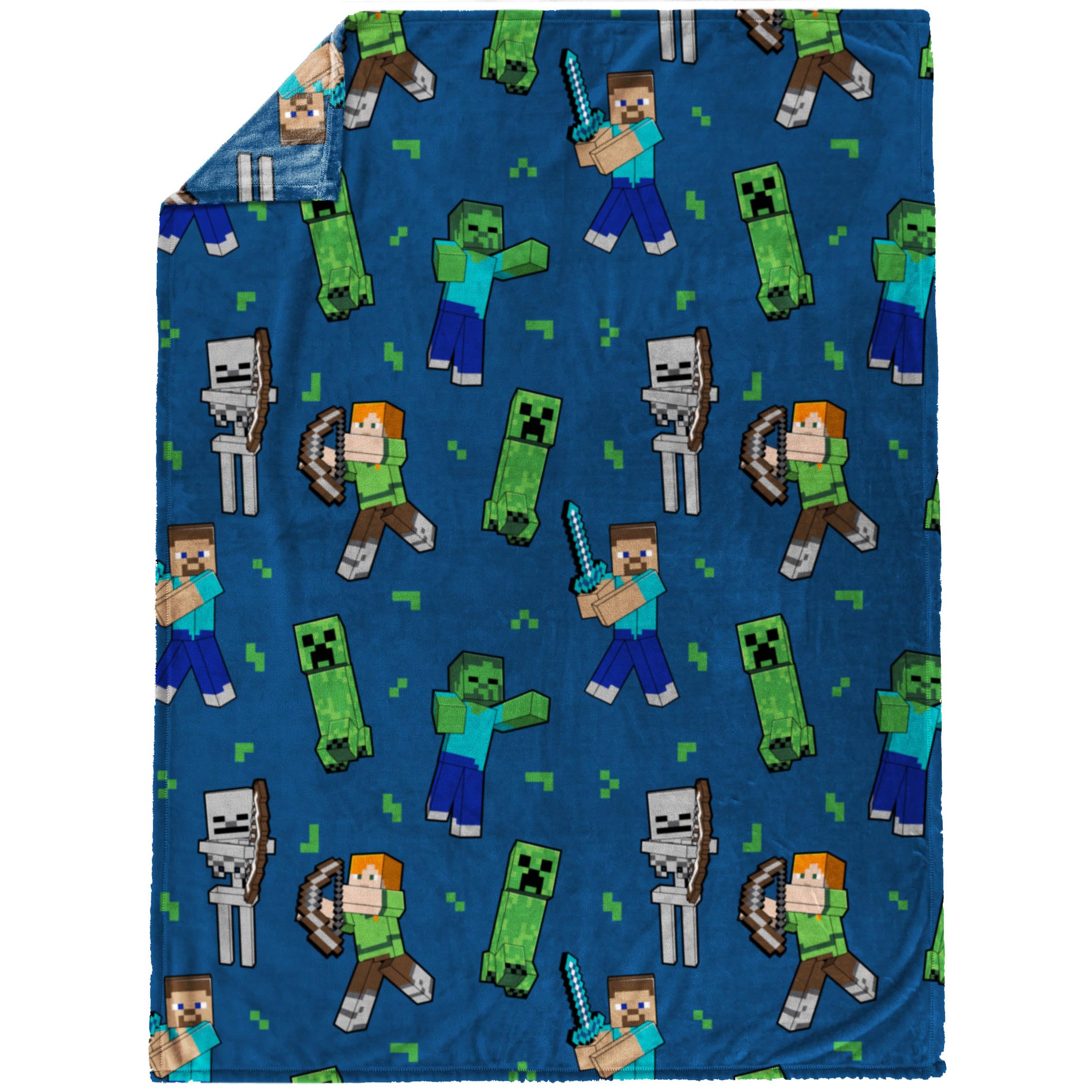 Foto 3 | Manta De Felpa Jay Franco Minecraft 116 X 152 Cm Para Niños - Venta Internacional.