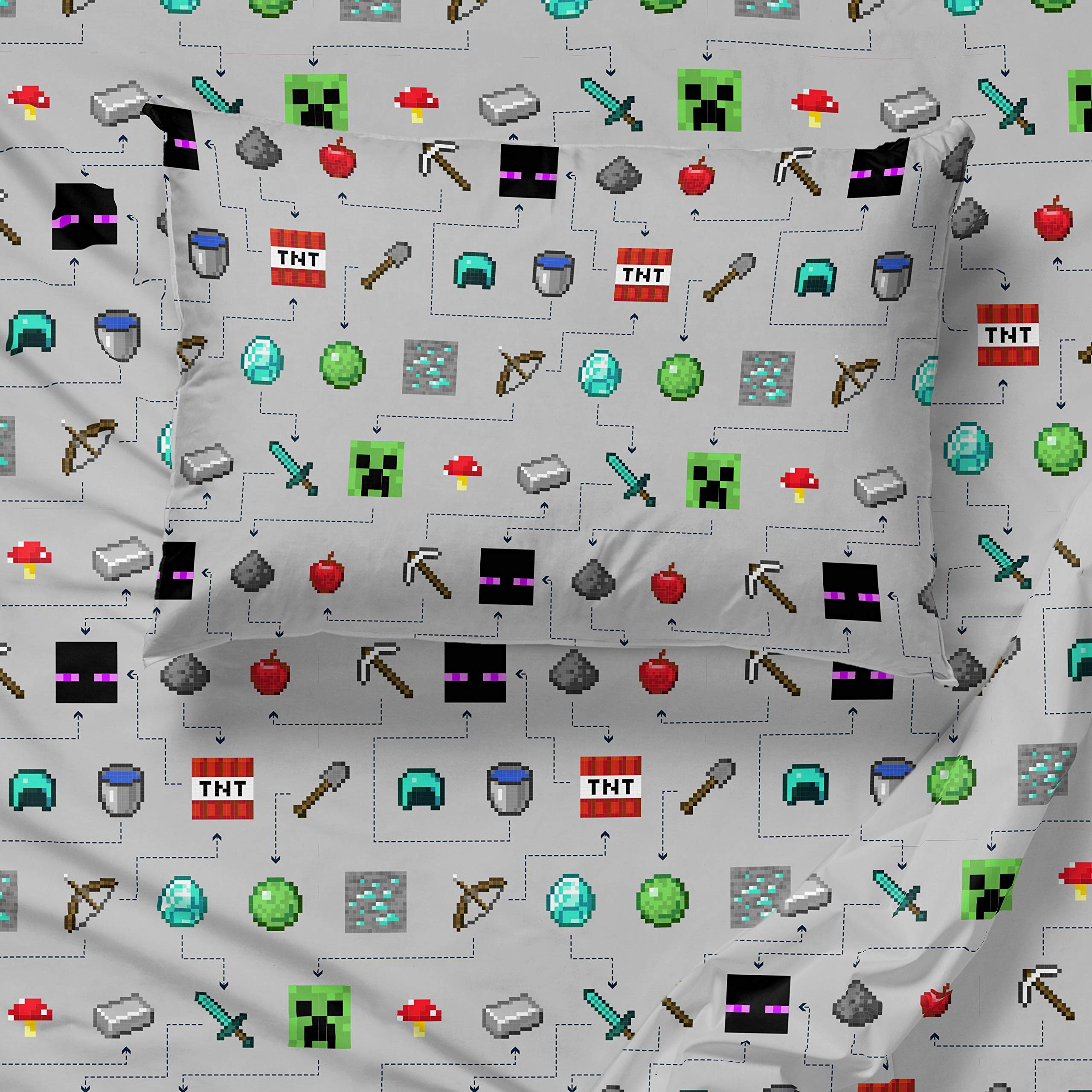 Foto 7 pulgar | Juego De Cama Jay Franco Minecraft Monster Hunters, Tamaño Doble - Venta Internacional.