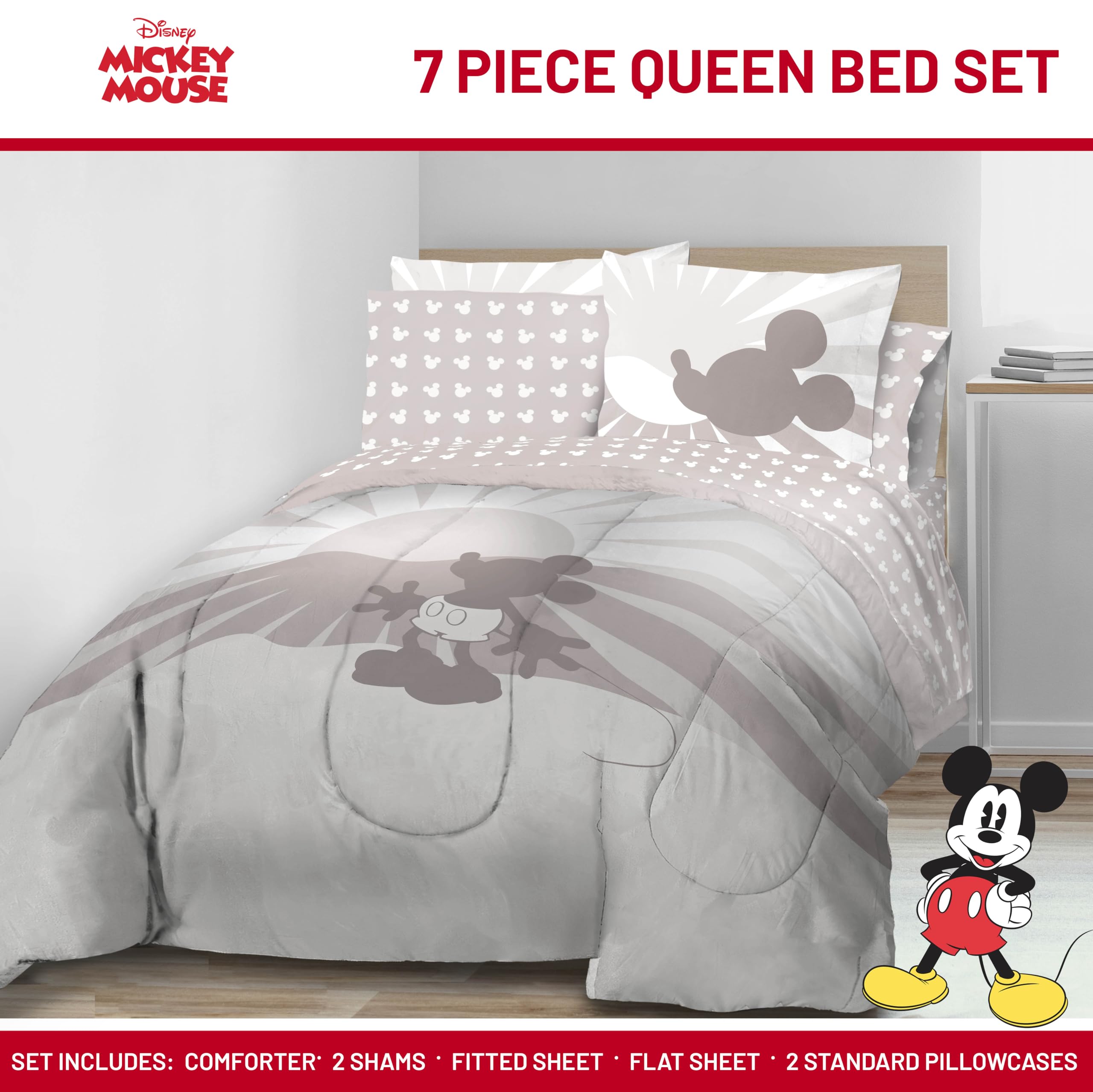 Foto 2 | Set De Edredón Jay Franco Disney Mickey Mouse Tamaño Queen - Venta Internacional.