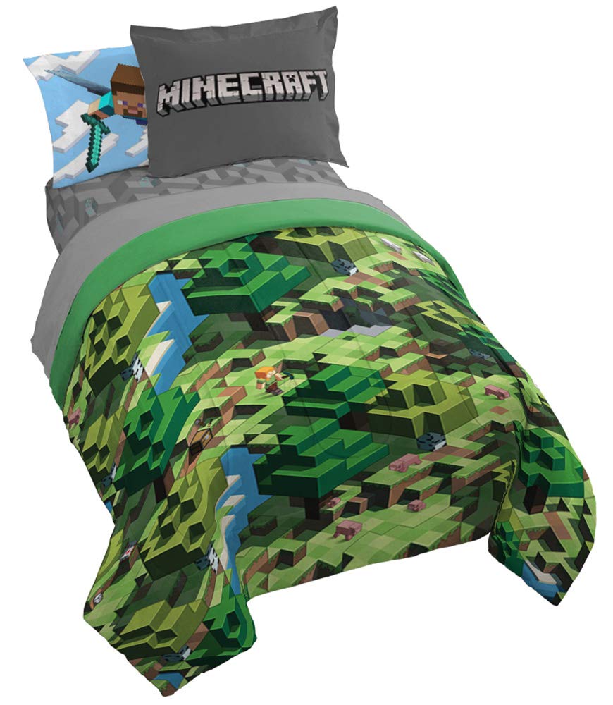 Foto 1 | Juego De Cama Jay Franco Minecraft Daytime Full Con Edredón Y Sábana - Venta Internacional.