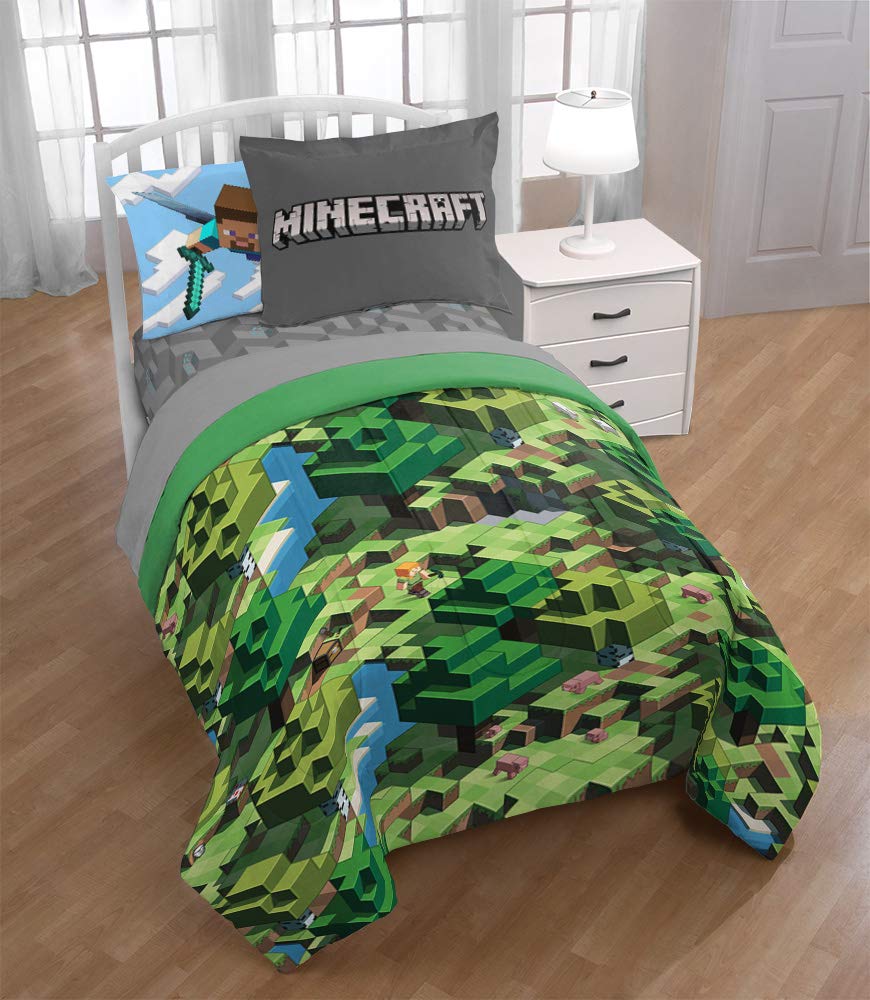 Foto 7 | Juego De Cama Jay Franco Minecraft Daytime Full Con Edredón Y Sábana - Venta Internacional.