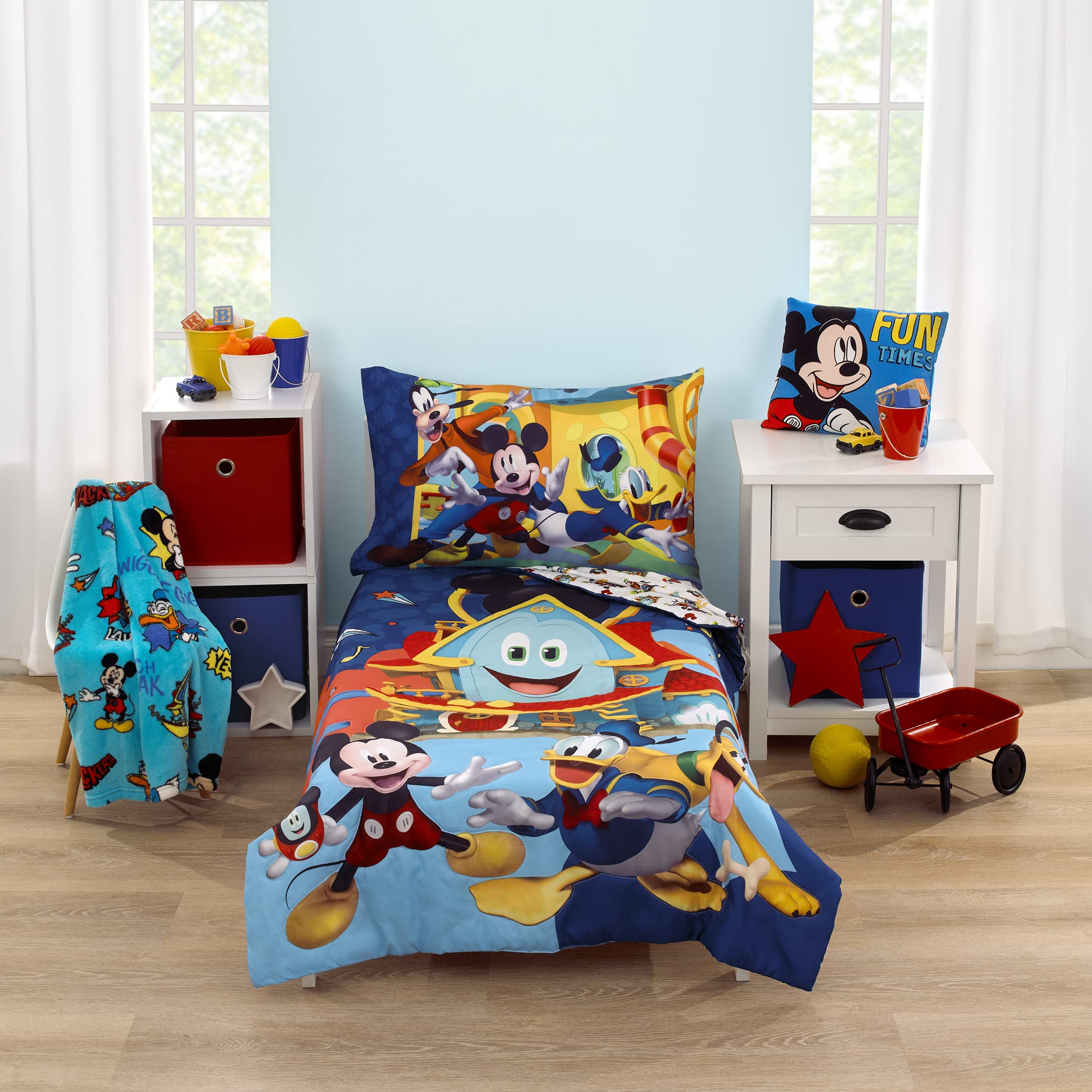 Foto 2 pulgar | Juego De Cama Para Niños Pequeños Nojo Disney Mickey Mouse Funhouse Crew - Venta Internacional.