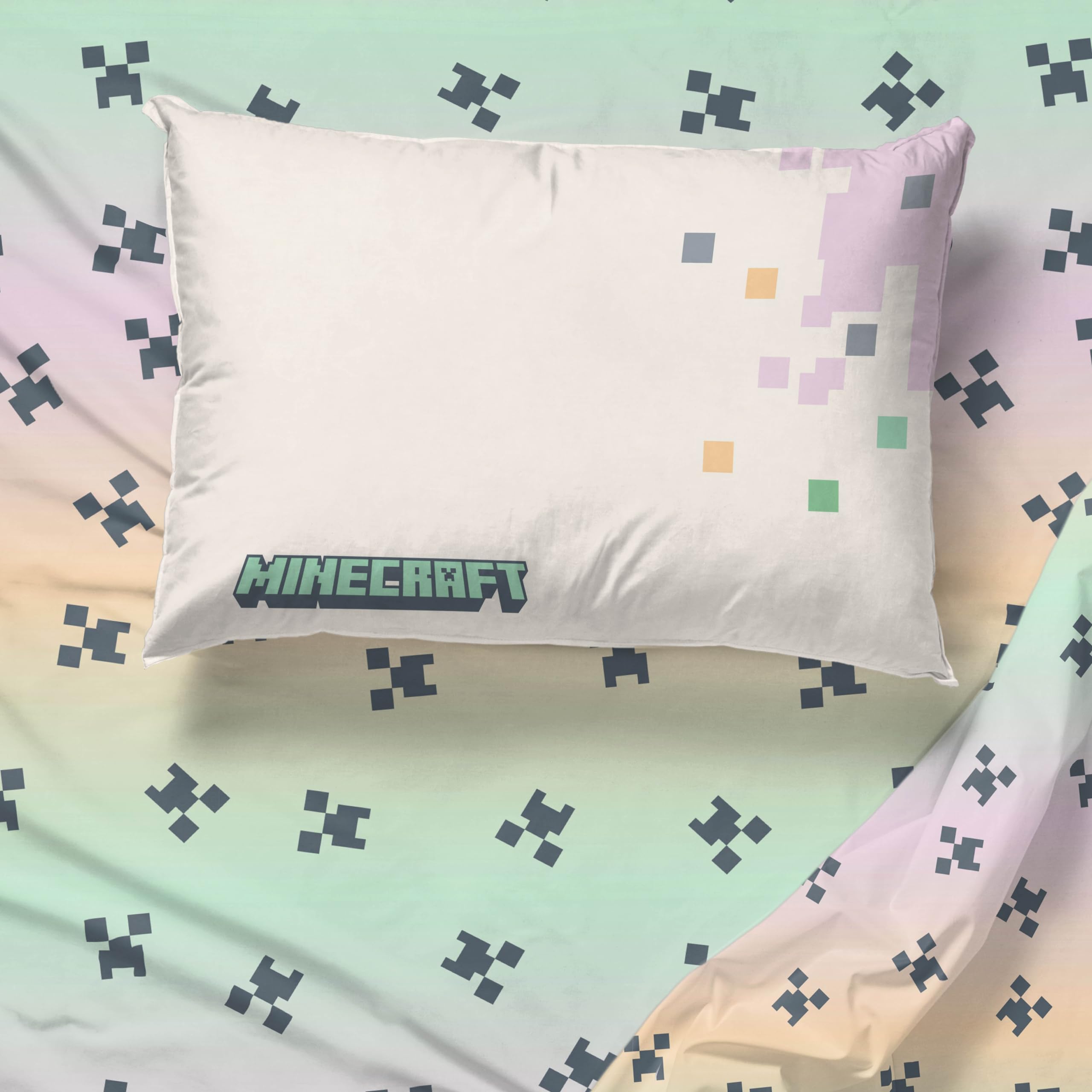 Foto 8 pulgar | Juego De Sábanas Jay Franco Minecraft Creeper Para Niños, Tamaño Doble - Venta Internacional.