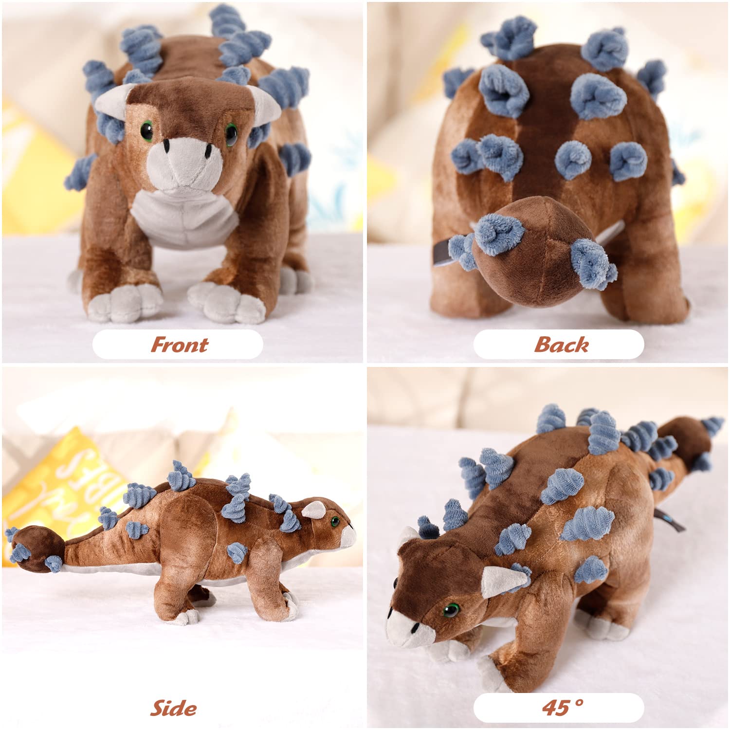 Foto 3 | Peluche Auluda Dinosaur World Jurassic Zoo Ankylosaurus 18 Cm - Venta Internacional.