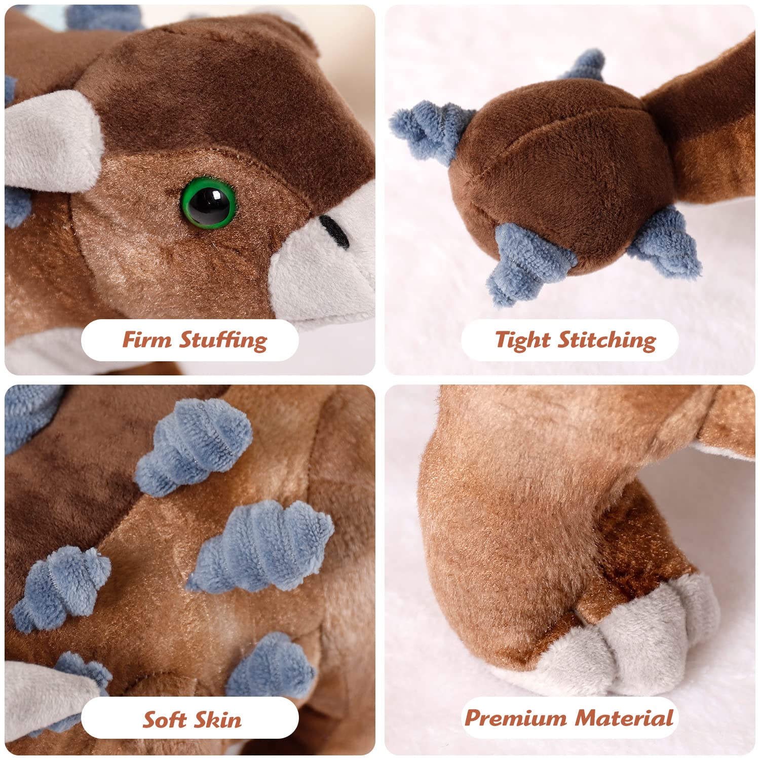 Foto 5 | Peluche Auluda Dinosaur World Jurassic Zoo Ankylosaurus 18 Cm - Venta Internacional.