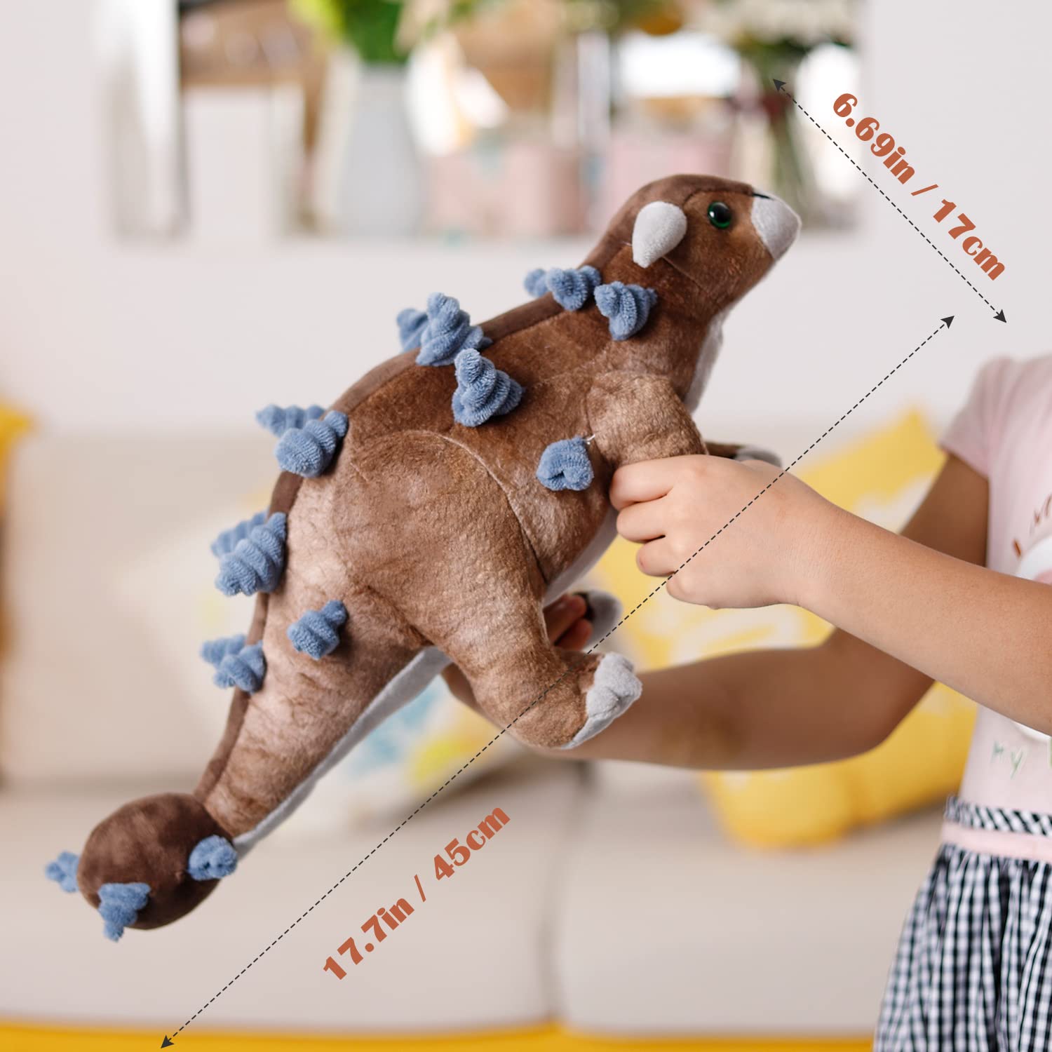 Foto 7 | Peluche Auluda Dinosaur World Jurassic Zoo Ankylosaurus 18 Cm - Venta Internacional.