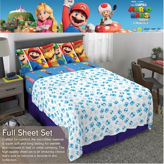 Foto 3 | Set De Sábanas De La Película Franco The Super Mario Bros., Tamaño Completo - Venta Internacional.