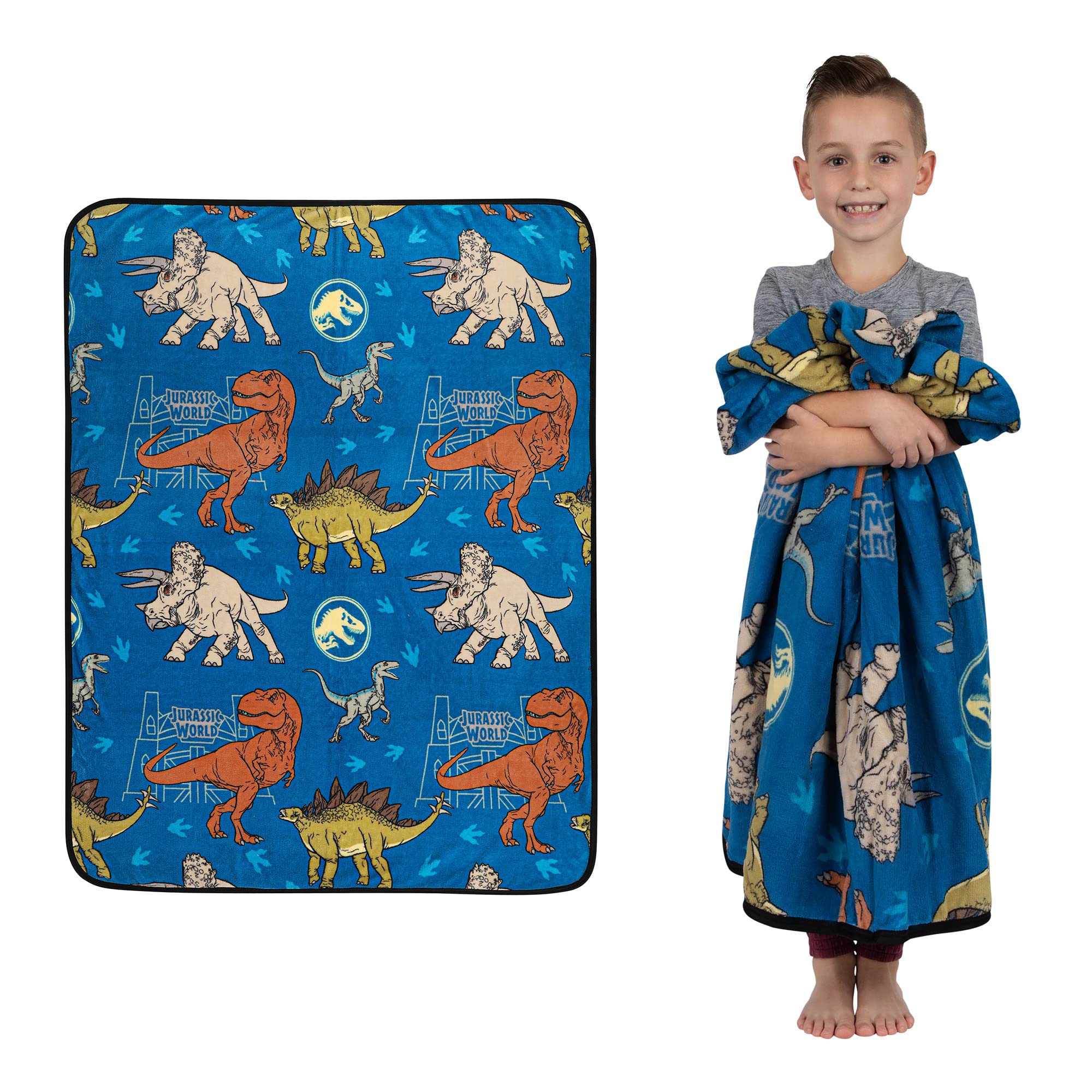 Manta Franco Jurassic World 117 Cm X 152 Cm - Venta Internacional.