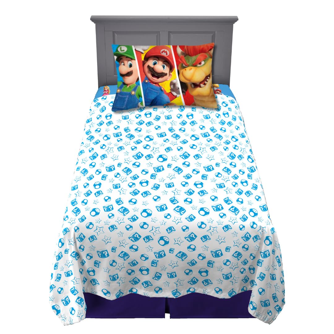 Foto 1 | Juego De Sábanas De La Película Franco The Super Mario Bros., Tamaño Doble - Venta Internacional.