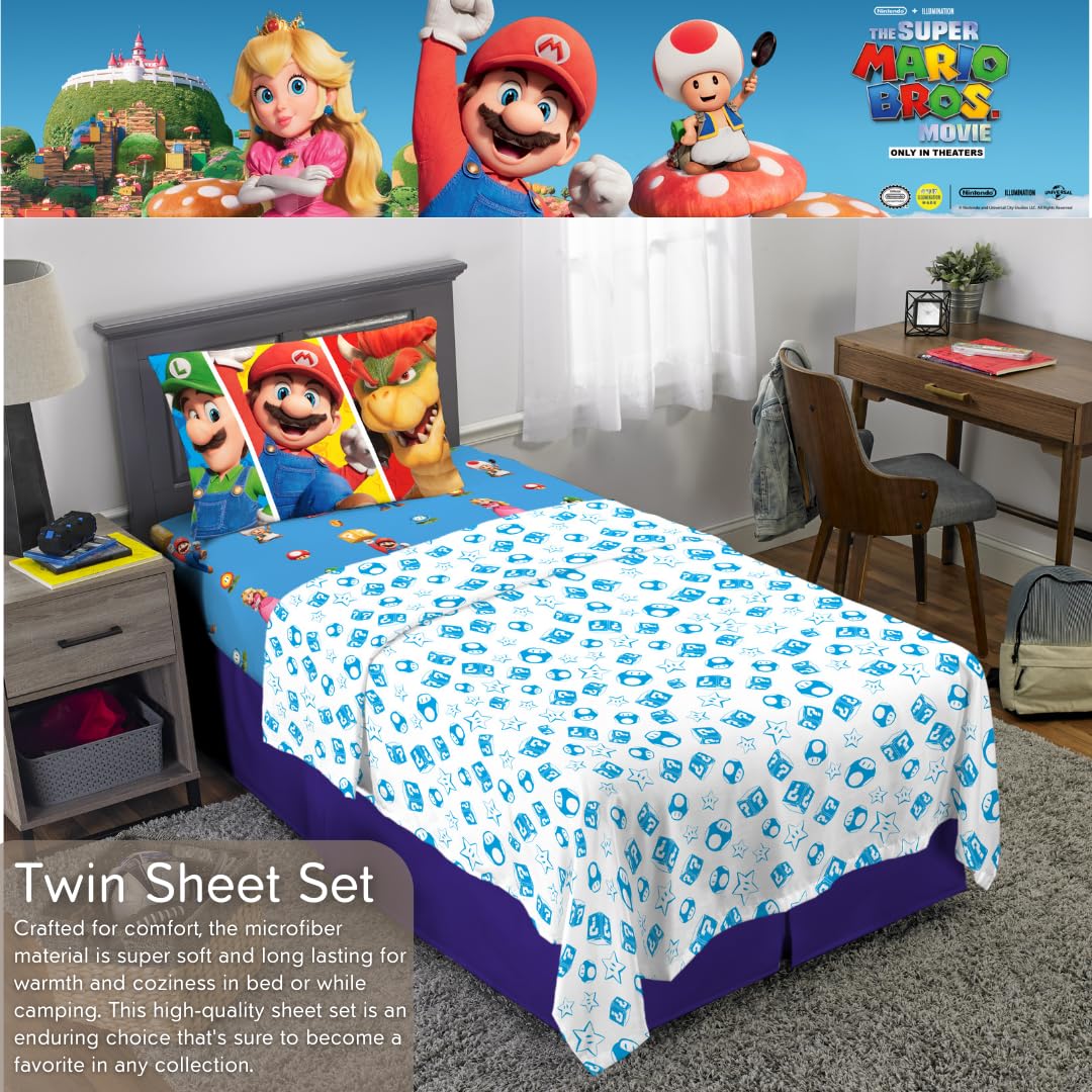 Foto 4 pulgar | Juego De Sábanas De La Película Franco The Super Mario Bros., Tamaño Doble - Venta Internacional.