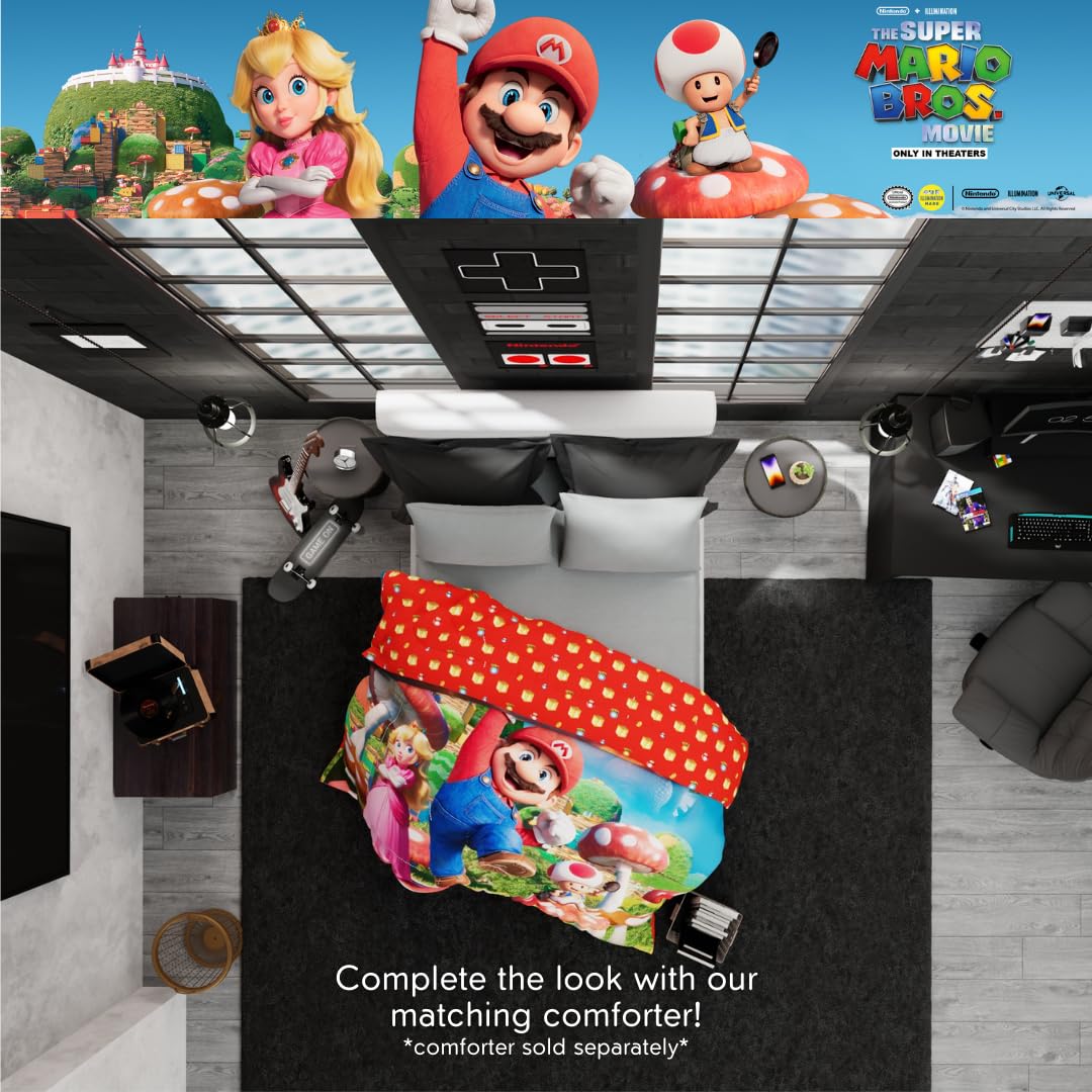 Foto 6 pulgar | Juego De Sábanas De La Película Franco The Super Mario Bros., Tamaño Doble - Venta Internacional.