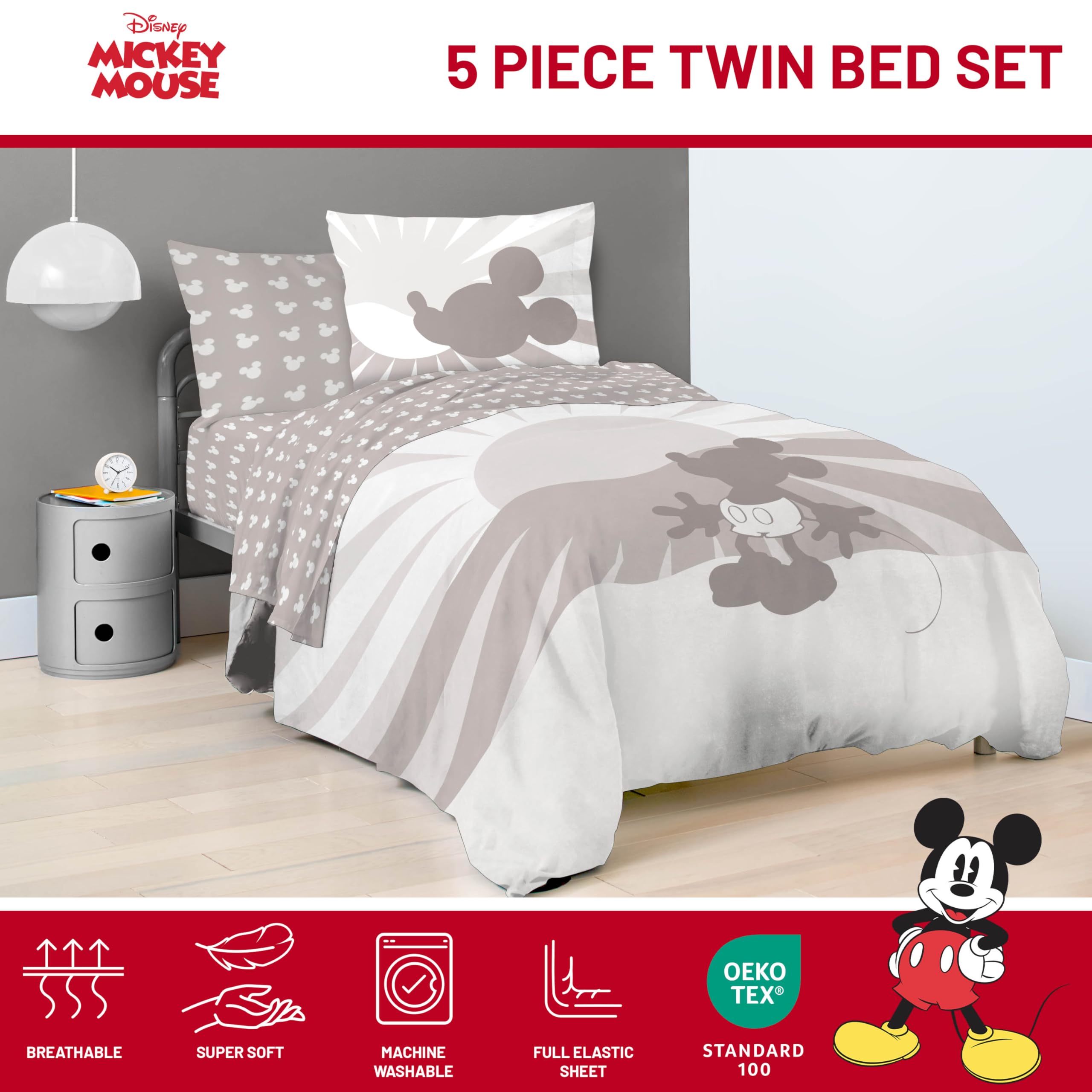 Foto 4 | Set De Edredón Jay Franco Disney Mickey Mouse, Tamaño Doble - Venta Internacional.