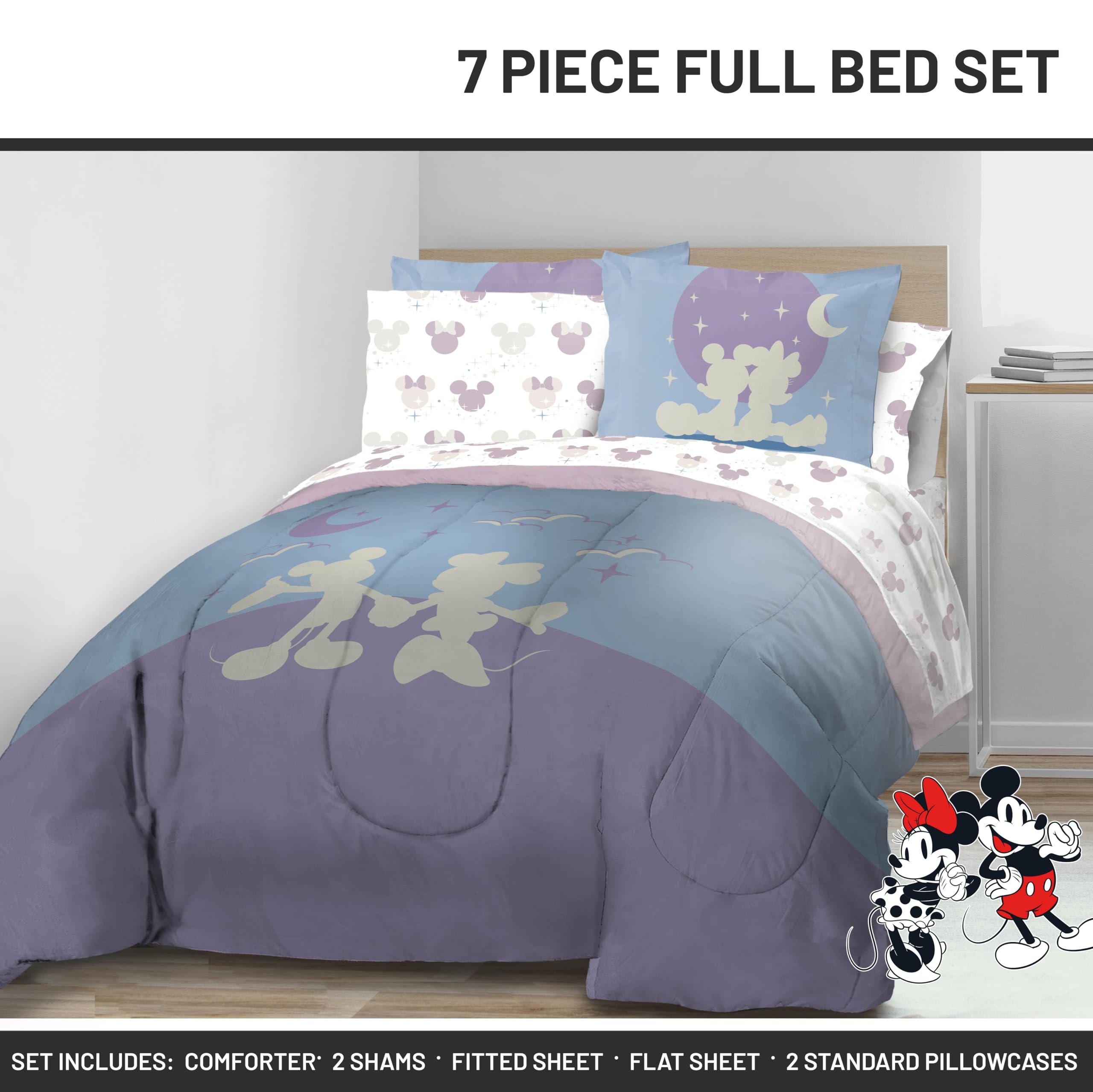 Foto 3 pulgar | Juego De Ropa De Cama Jay Franco Disney Mickey Minnie, Tamaño Completo, 7 Piezas - Venta Internacional.
