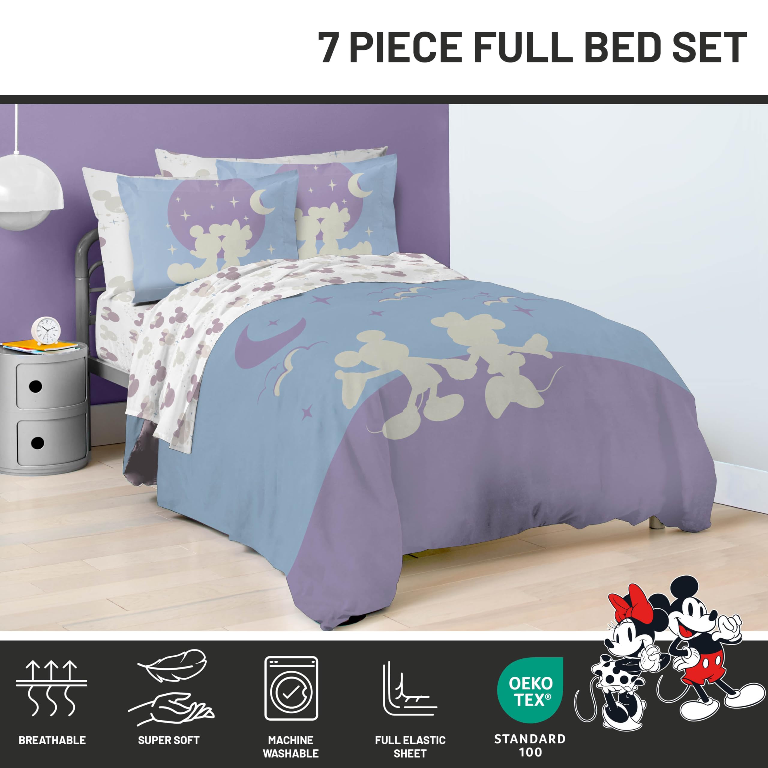 Foto 5 pulgar | Juego De Ropa De Cama Jay Franco Disney Mickey Minnie, Tamaño Completo, 7 Piezas - Venta Internacional.