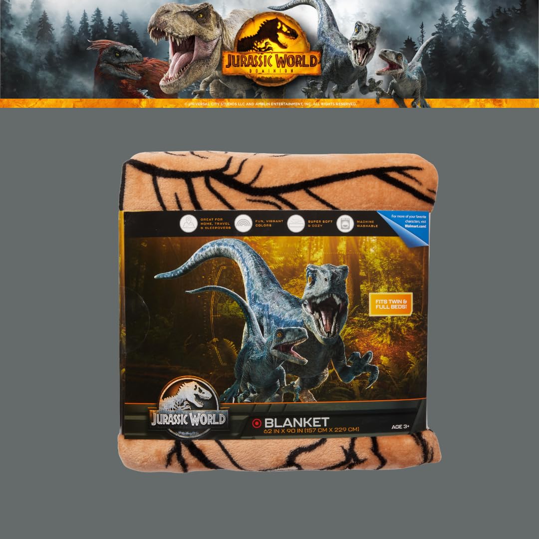 Foto 6 | Manta Franco Jurassic World Kids 160 X 230 Cm - Venta Internacional.