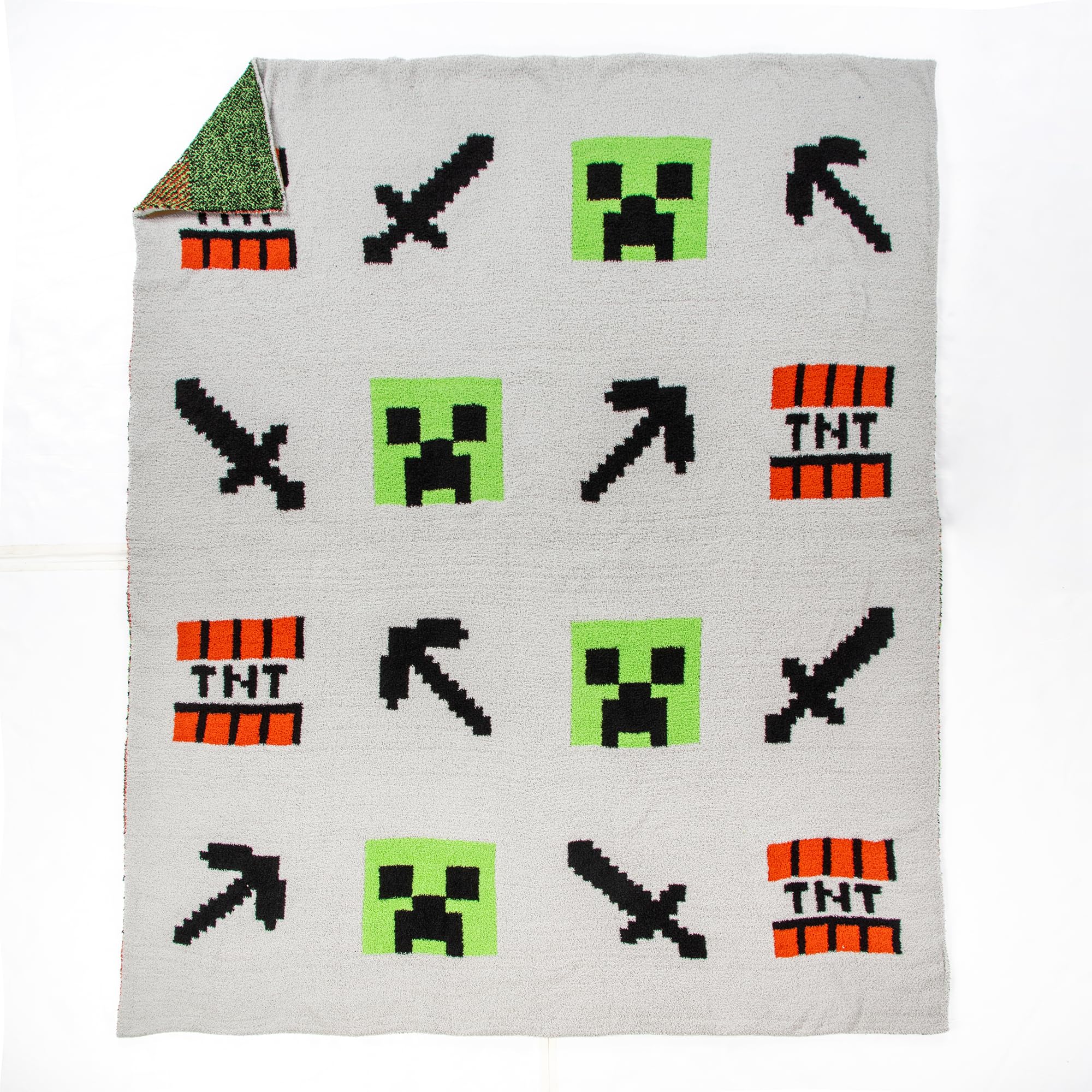 Foto 4 pulgar | Manta Tejida Con Plumas Jay Franco Minecraft Creeper - Venta Internacional.