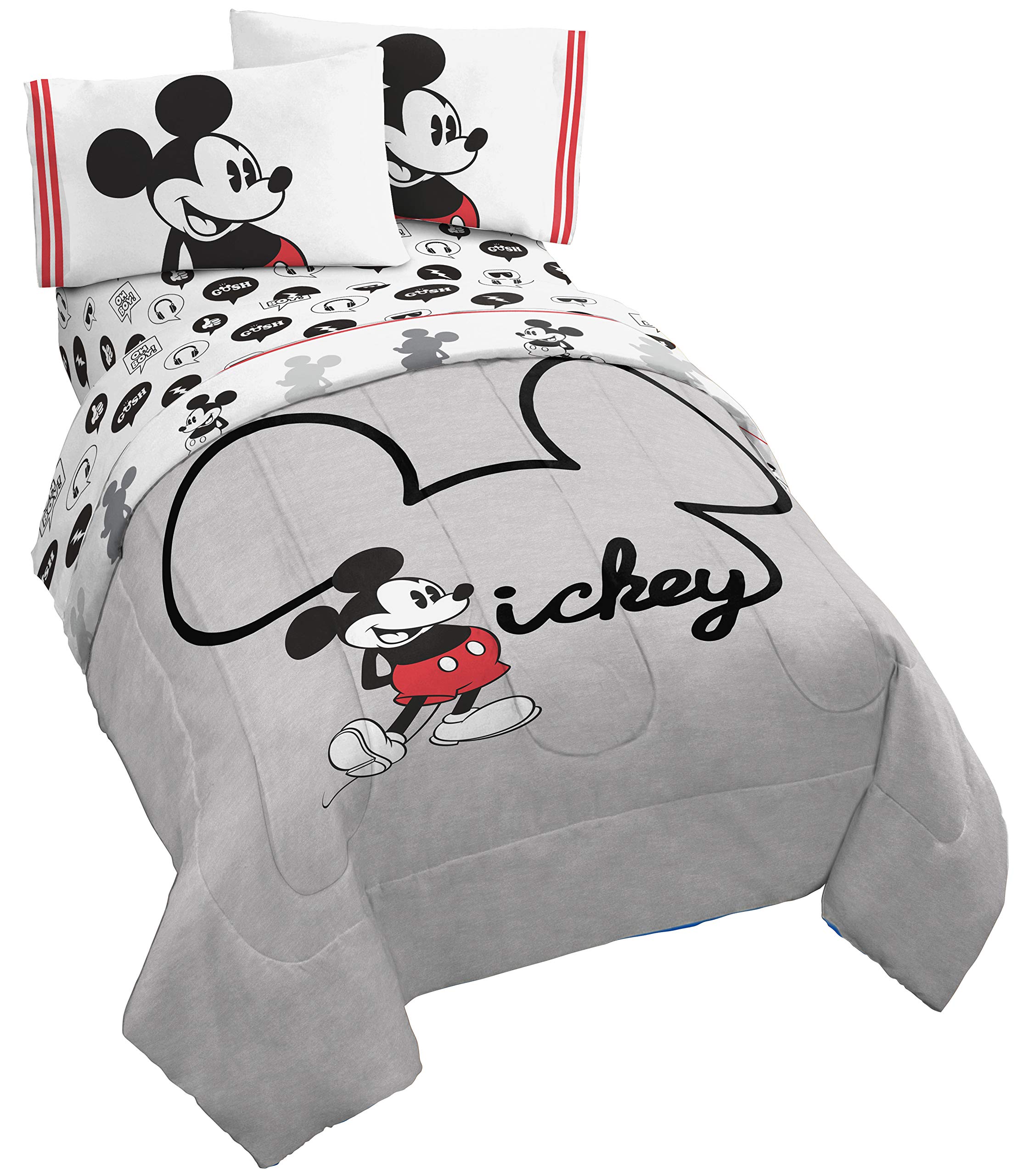 Foto 2 pulgar | Juego De Cama Jay Franco Disney Mickey Mouse Jersey Con Cama Doble Con Edredón - Venta Internacional.