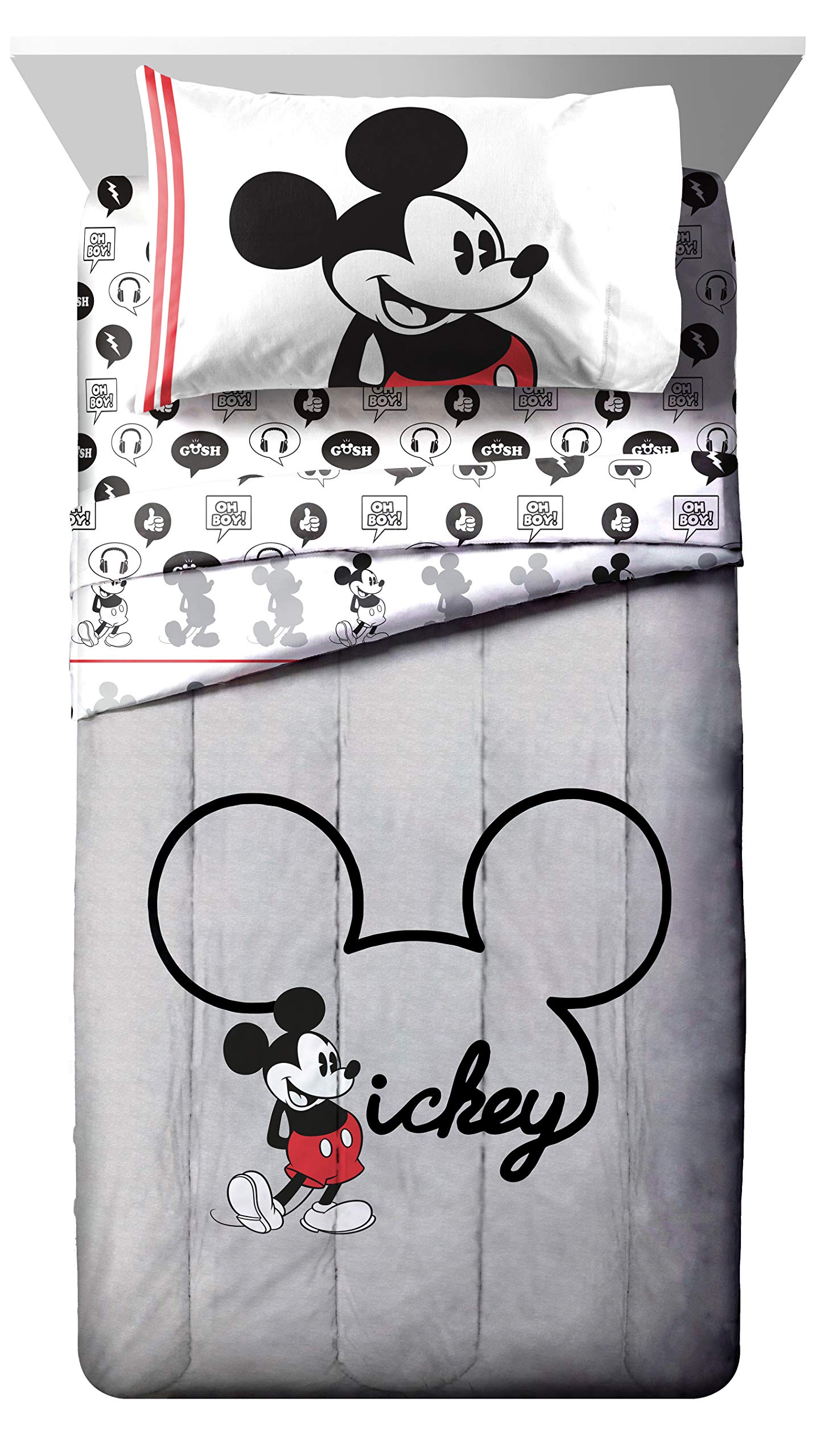 Foto 3 pulgar | Juego De Cama Jay Franco Disney Mickey Mouse Jersey Con Cama Doble Con Edredón - Venta Internacional.