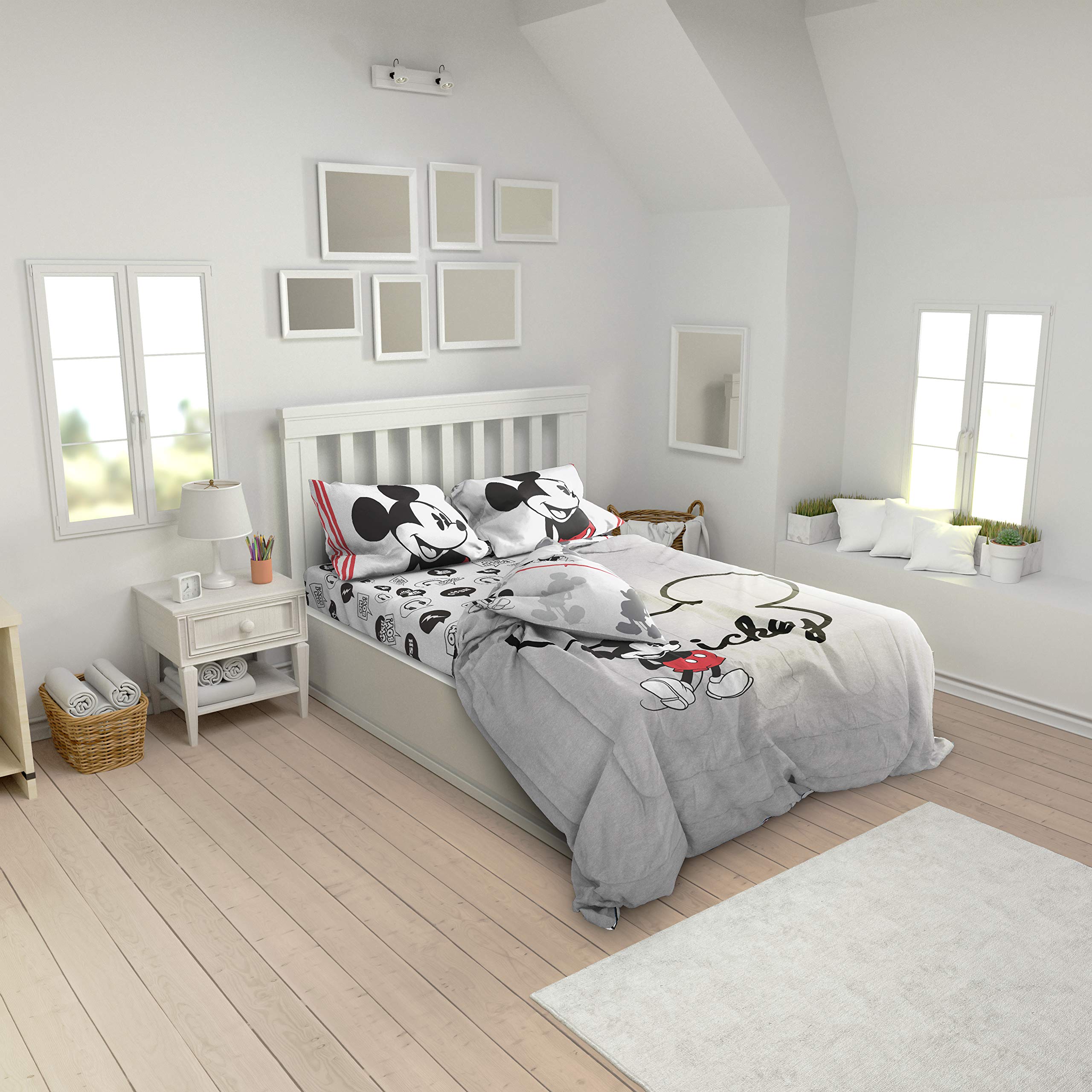 Foto 7 pulgar | Juego De Cama Jay Franco Disney Mickey Mouse Jersey Con Cama Doble Con Edredón - Venta Internacional.