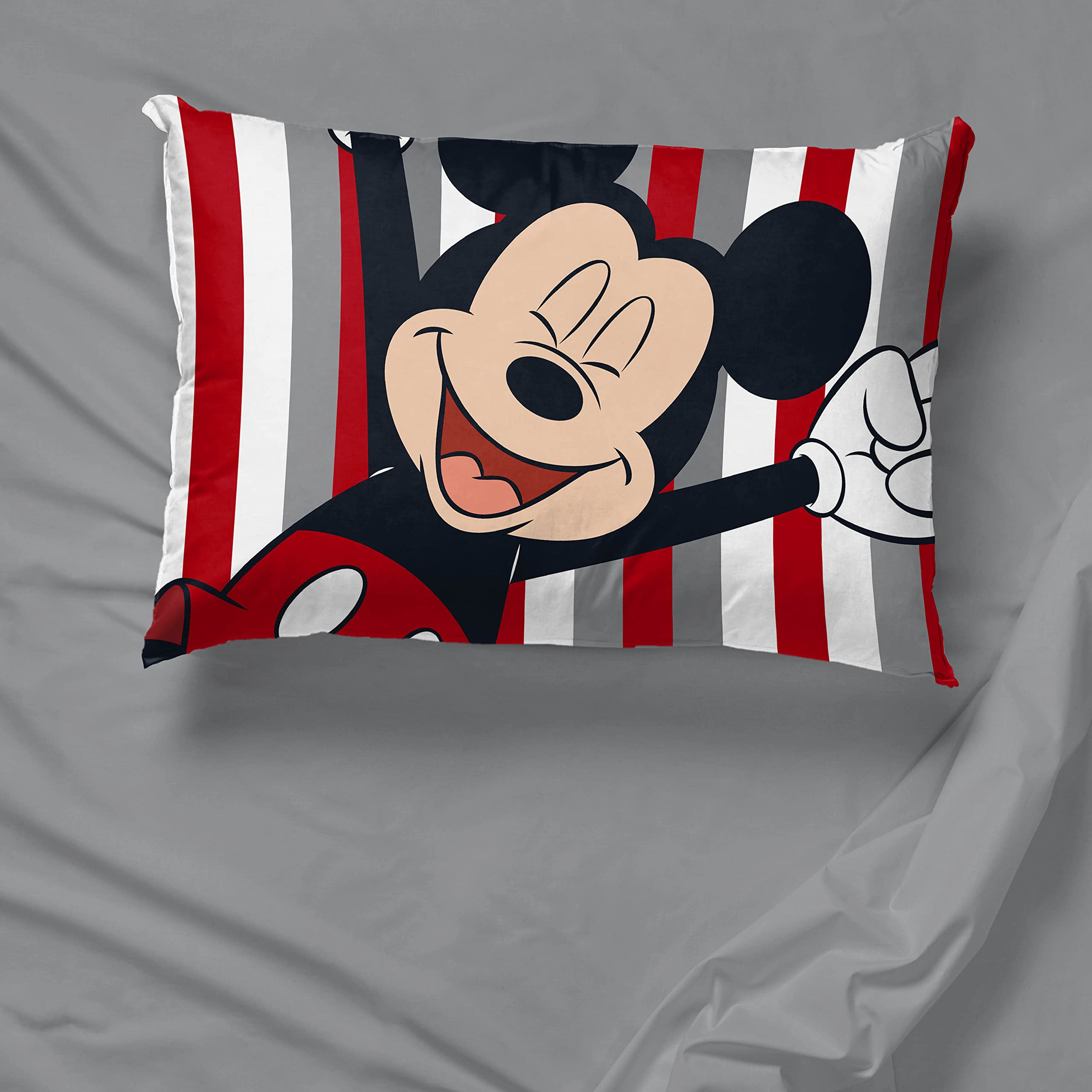 Foto 5 | Funda de Almohada Jay Franco Disney Mickey Mouse Stripe Paquete de 2 - Venta Internacional