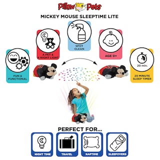Foto 6 | Almohada Nocturna Con Forma De Animal De Peluche Para Mascotas, Mickey Mouse De Disney - Venta Internacional.