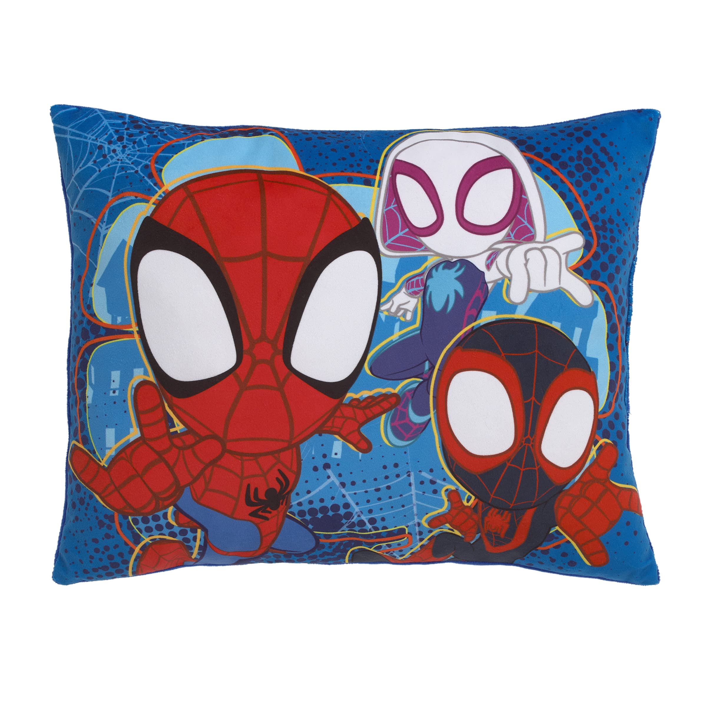 Foto 2 pulgar | Almohada Disney Marvel Spidey Team Roja, Blanca Y Azul Para Niños Pequeños - Venta Internacional.