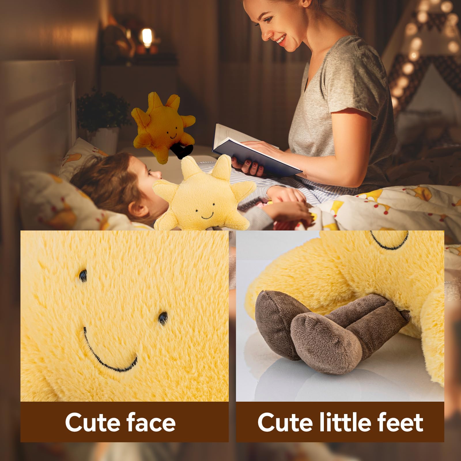 Foto 3 pulgar | Cojín De Peluche Para Niños De 30 Cm, Bonito, Sonriente, Divertido Y Lleno De Sol - Venta Internacional.