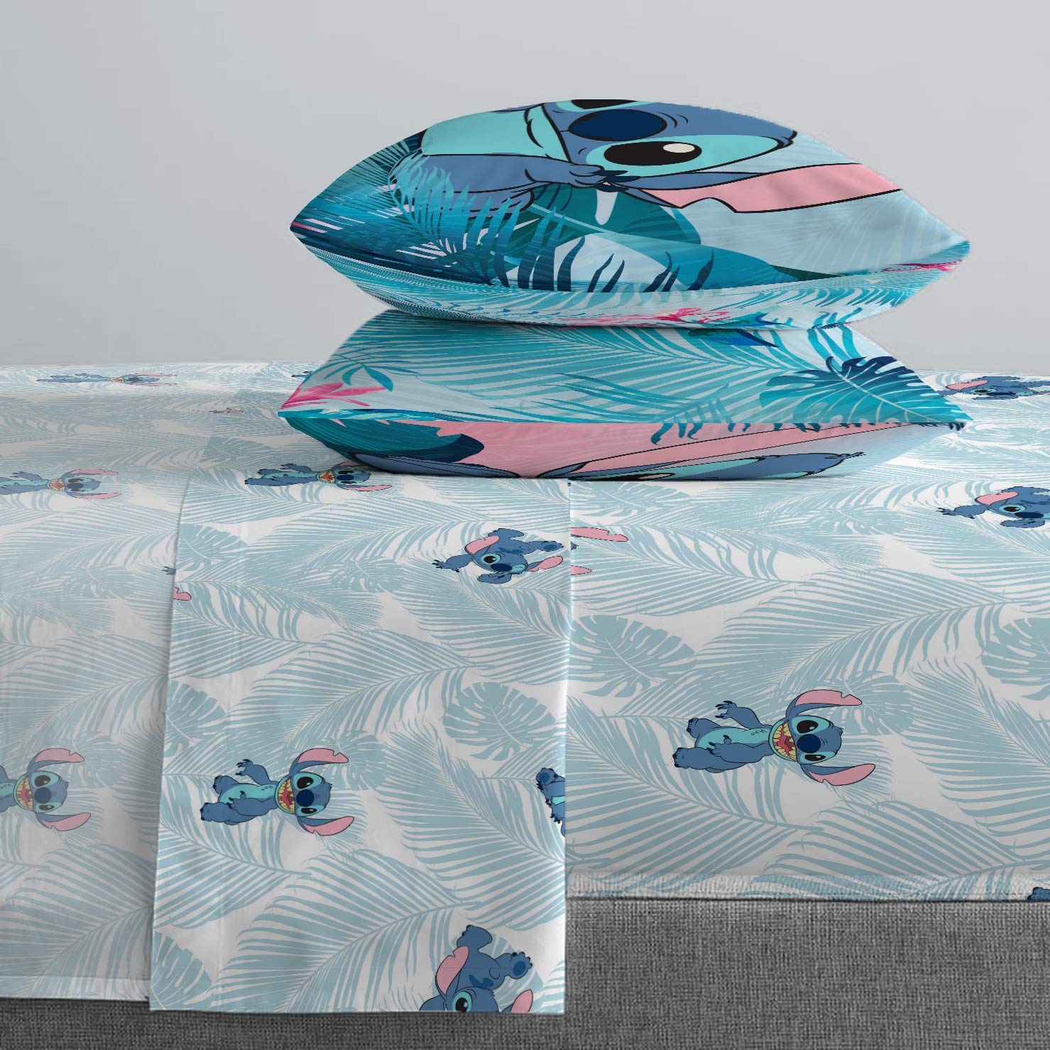 Foto 4 | Juego de Sábanas Jay Franco Disney Lilo & Stitch Floral Fun Full - Venta Internacional