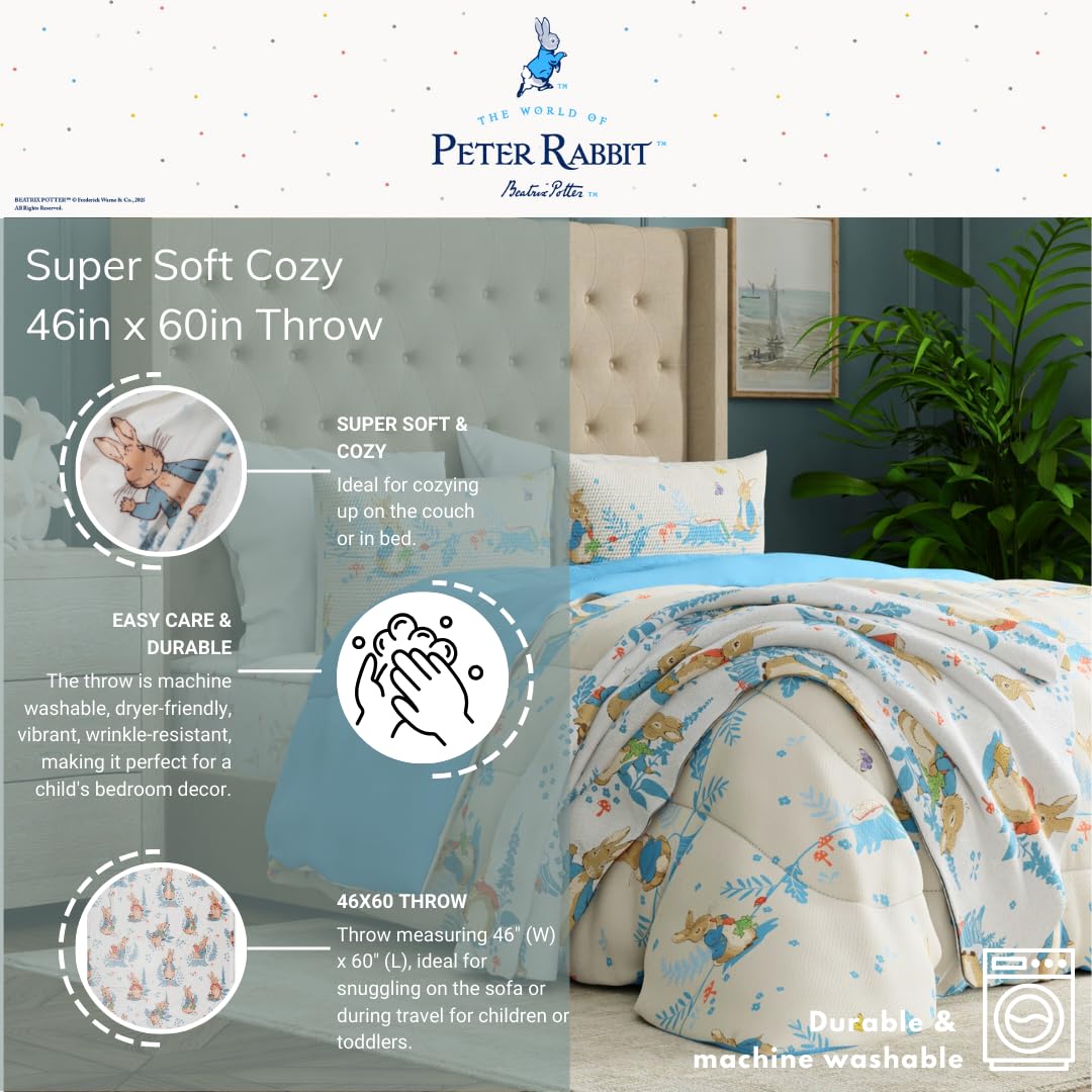Foto 3 pulgar | Throw Franco Peter Rabbit Book Easter Kids, 46 X 60 Pulgadas - Venta Internacional.