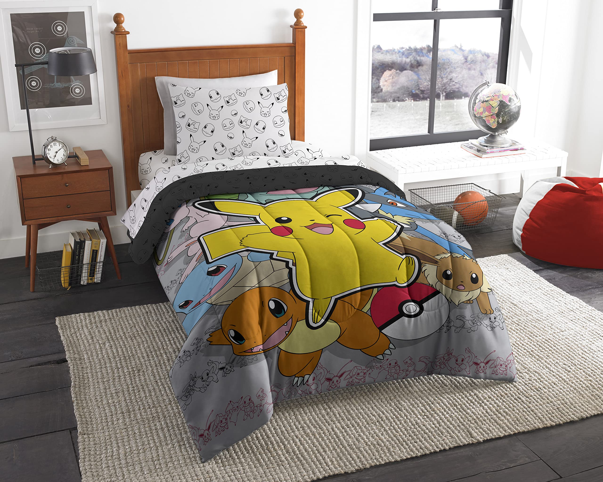 Foto 2 pulgar | Set Cama En Bolsa Northwest Pokémon Twin Size Battle Squad - Venta Internacional.