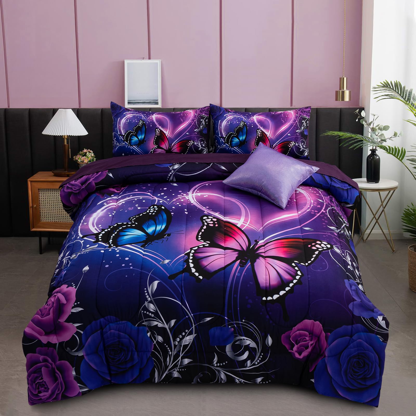 Foto 2 pulgar | Bed In A Bag A Nice Night Galaxy Púrpura Y Azul, 6 Unidades - Venta Internacional.